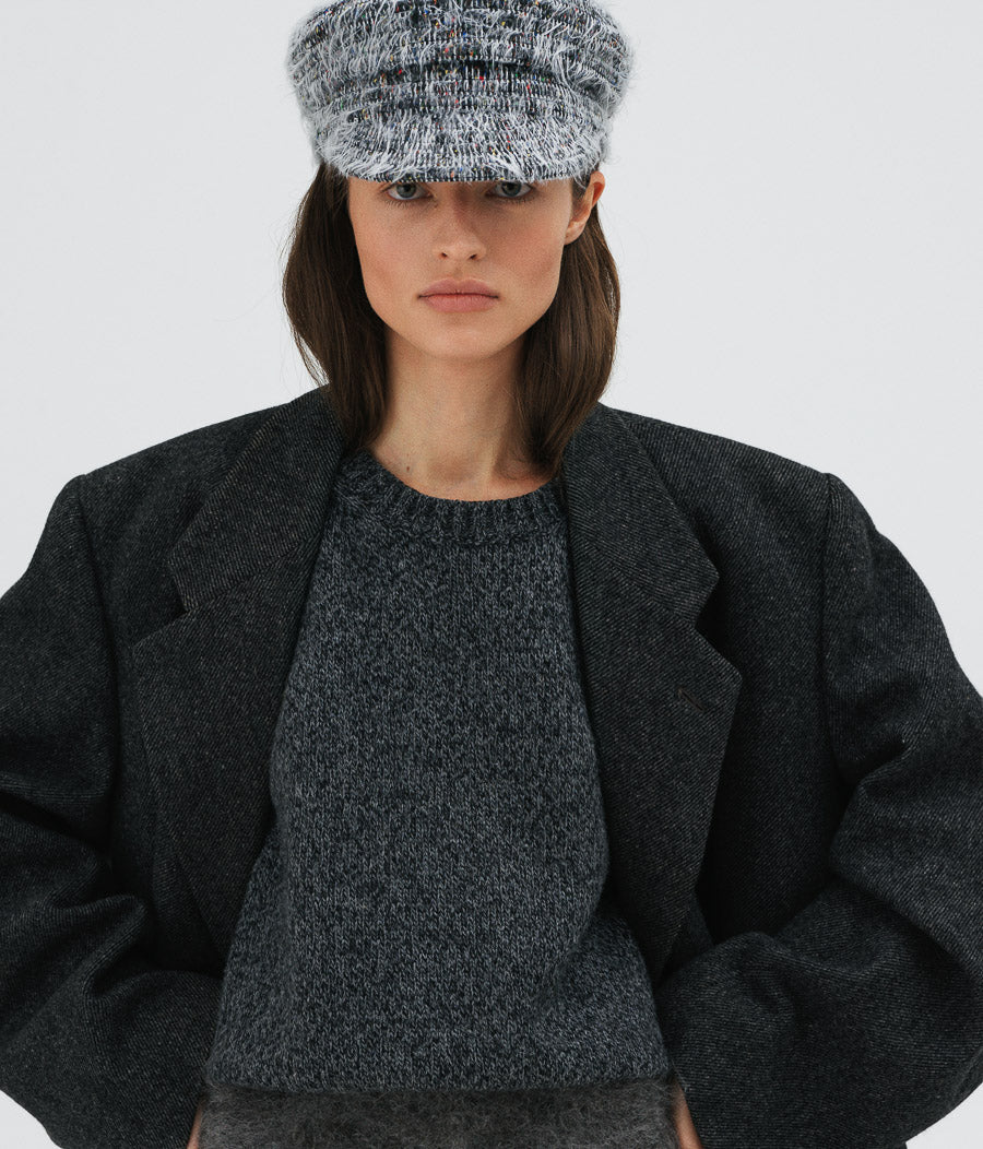 Shaggy Cotton-blend Baker Boy Cap Shaggy Cotton-blend Baker Boy Cap