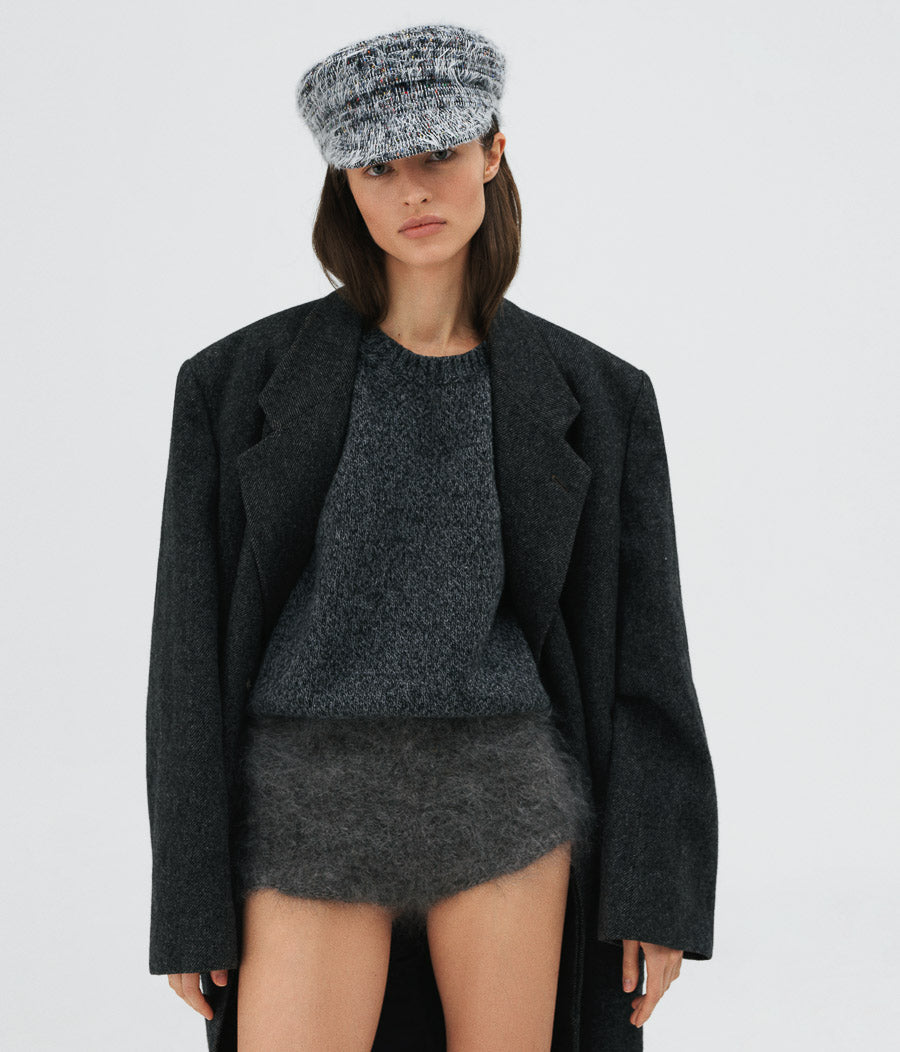 Shaggy Cotton-blend Baker Boy Cap Shaggy Cotton-blend Baker Boy Cap