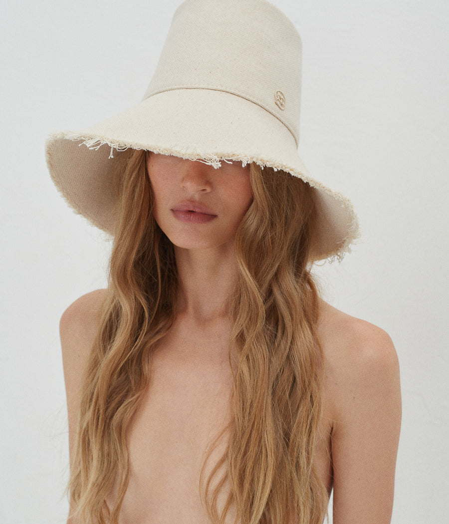Monogram-embellished Wide-Brim Bucket Hat PNM035-C-RWRB-BHR-SM Ruslan Baginskiy Monogram-embellished Wide-Brim Bucket Hat PNM035-C-RWRB-BHR-SM Ruslan Baginskiy