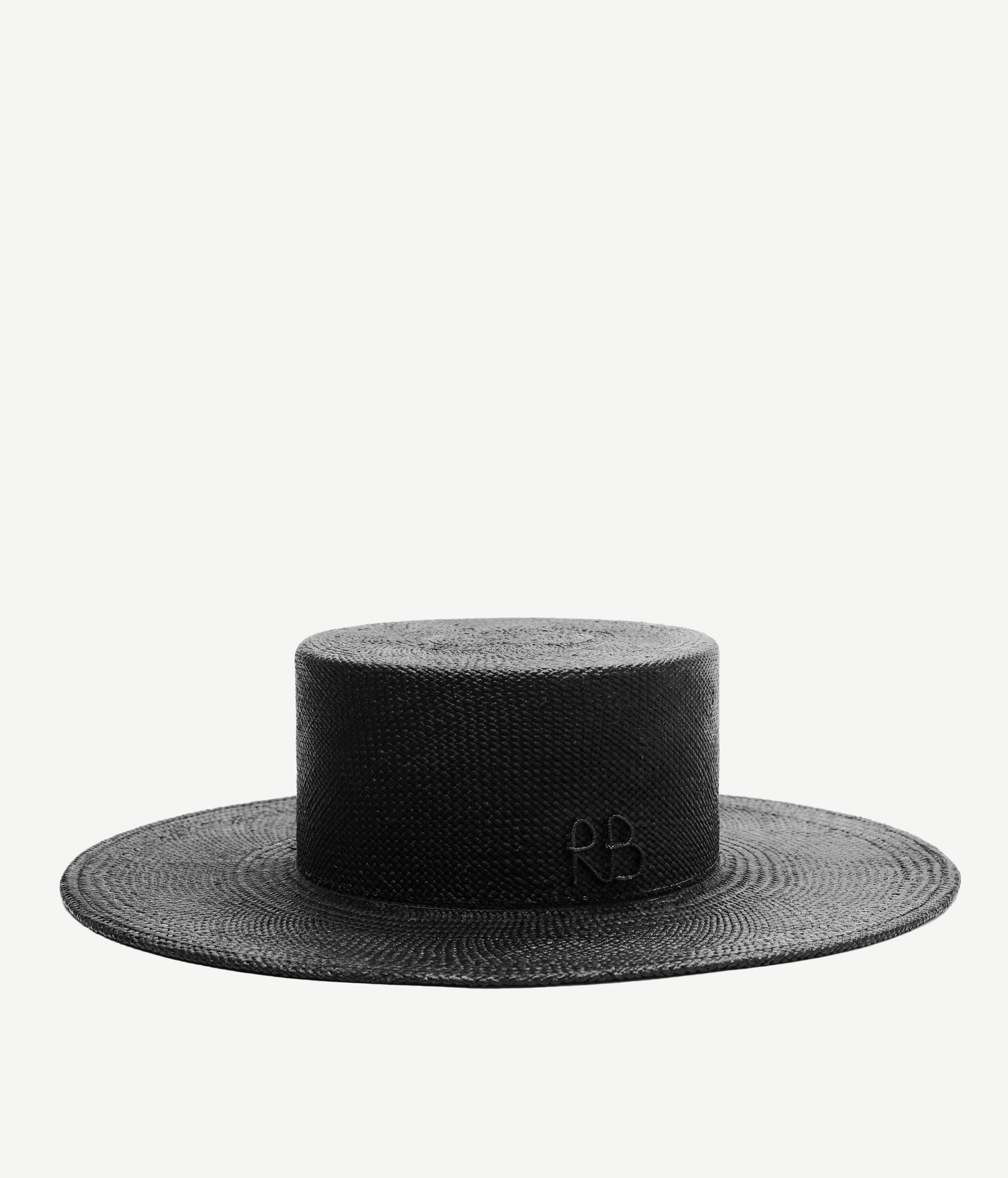 Photo, Canotier Hat, Logo-Embellished Straw Canotier Hat