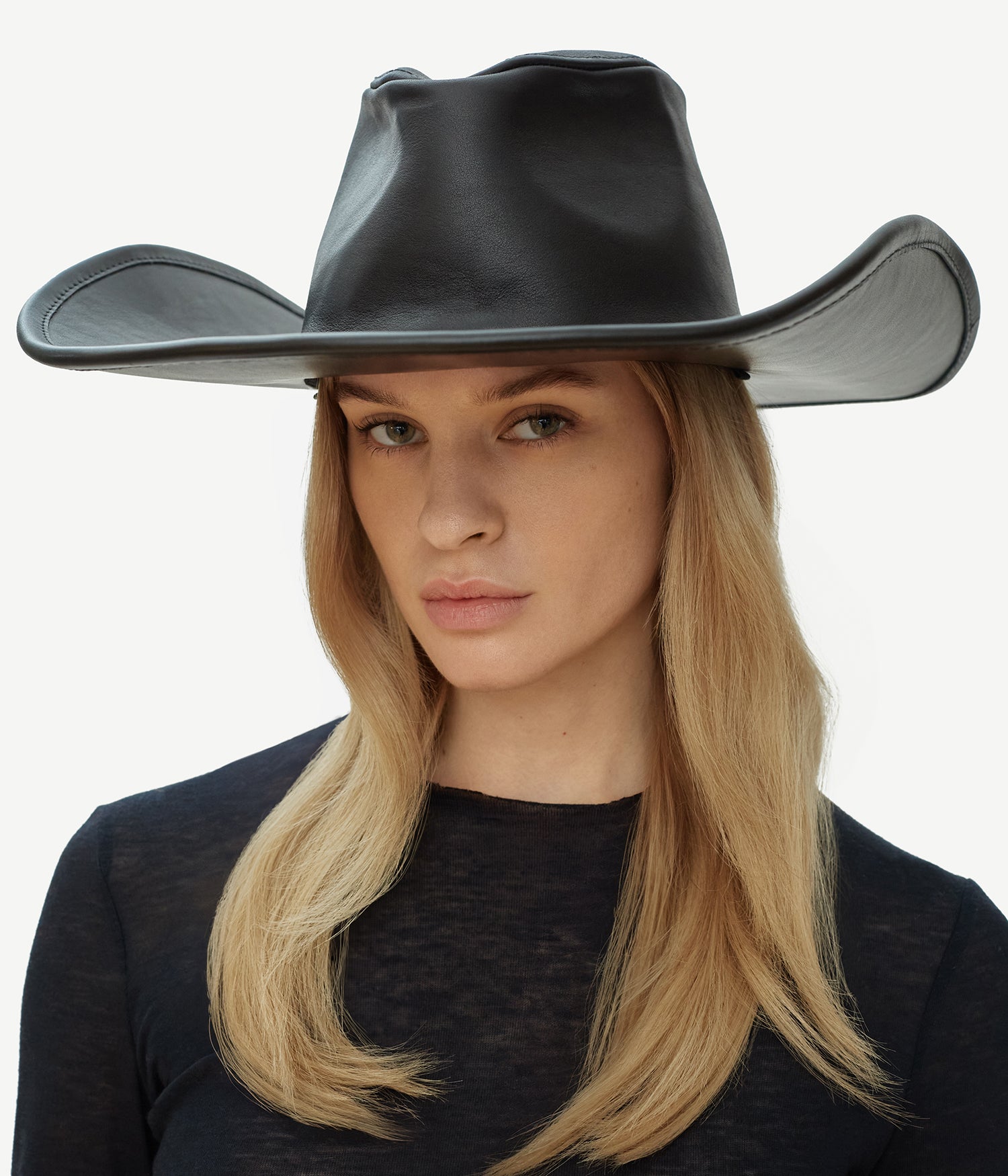 Hats, Leather Cowboy Hat
