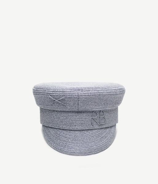 Silver-toned Baker Boy Cap • Ruslan Baginskiy Hats