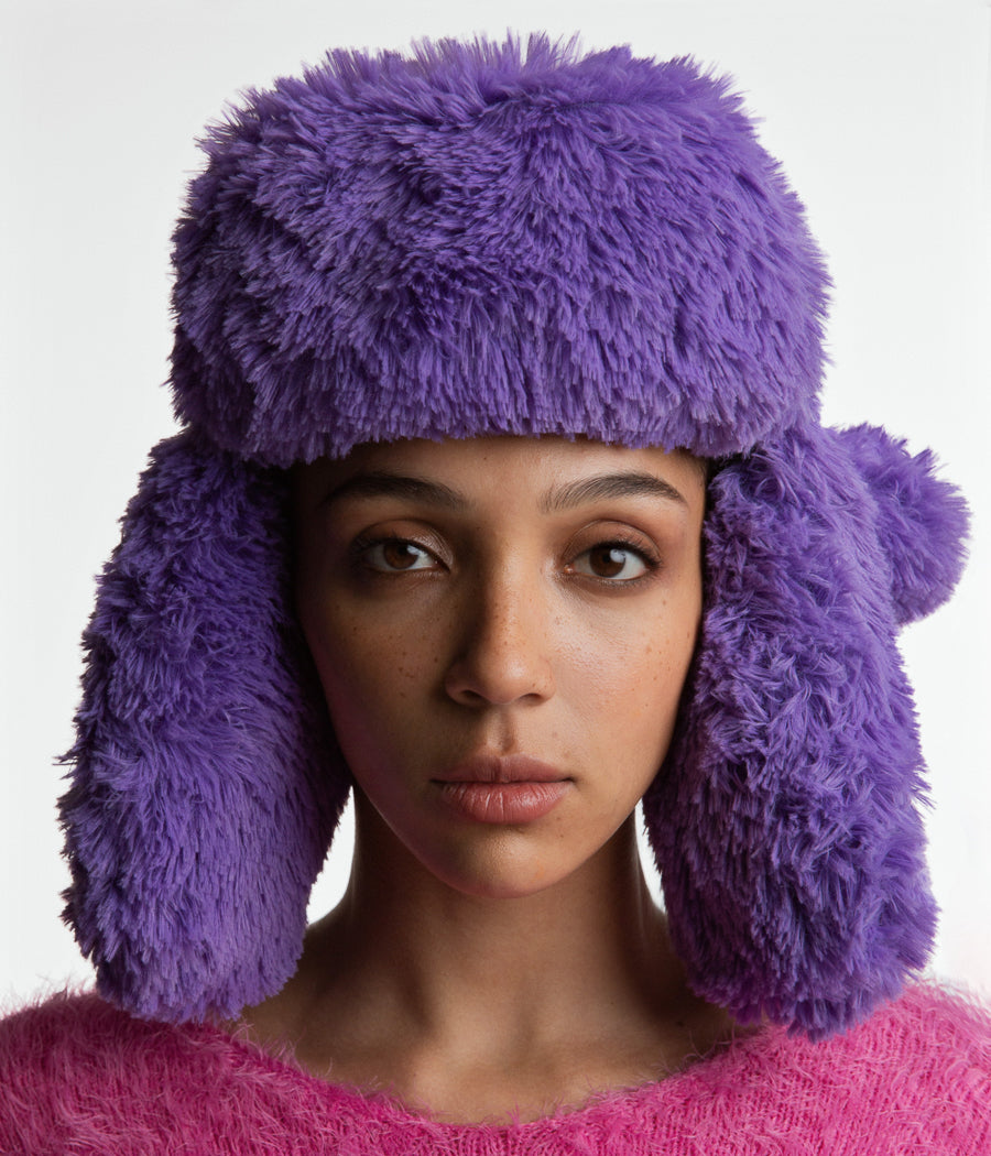 ruslan baginskiy Faux-Fur Aviator Hat FW23-24 AVH800-P-FF-WRB-SM