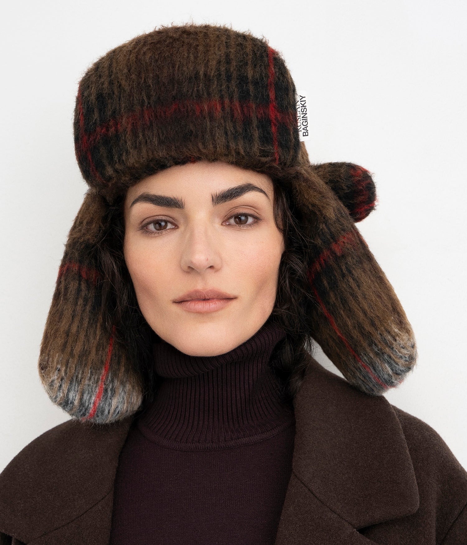 Photo, Faux fur, Checked Aviator Hat