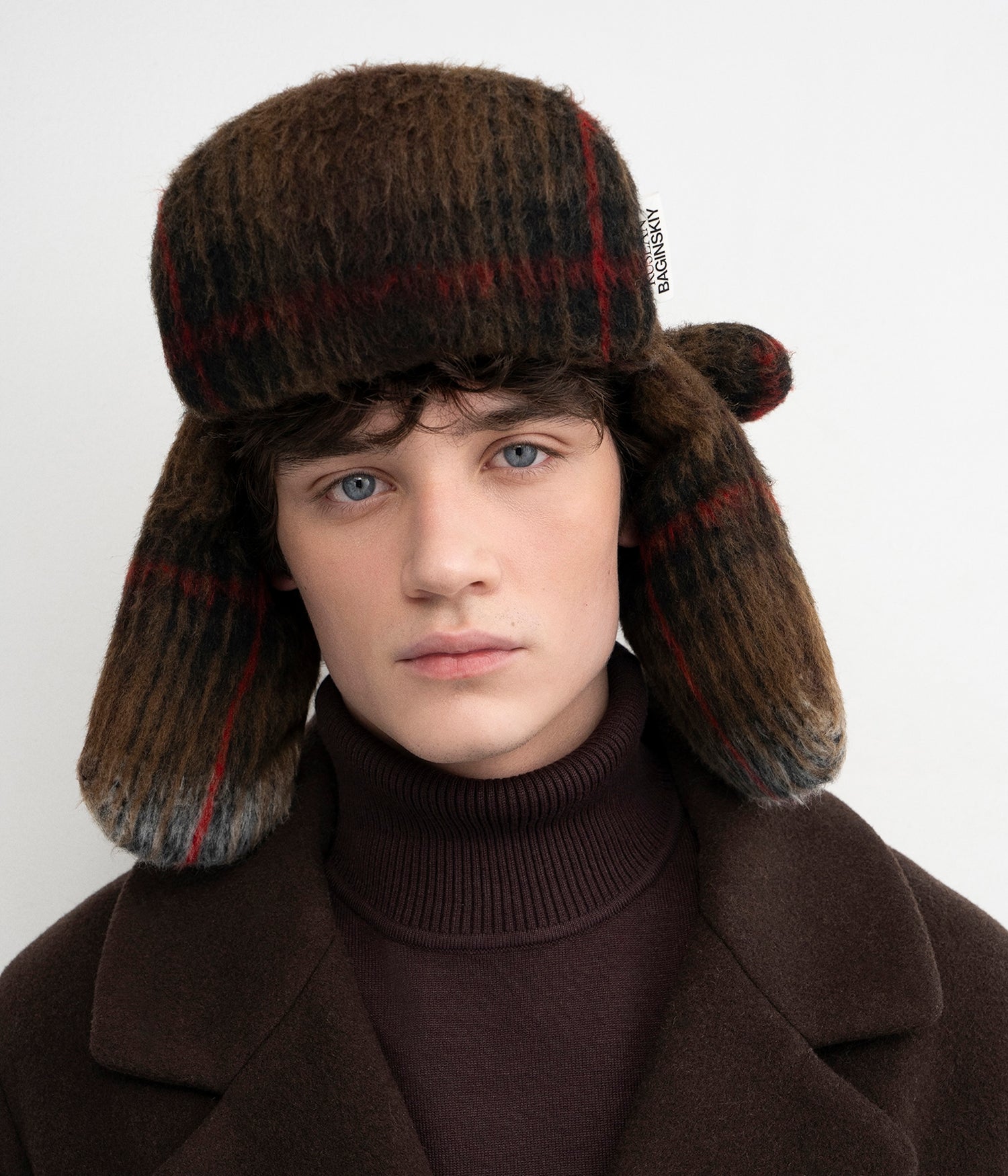 Photo, Faux fur, Checked Aviator Hat