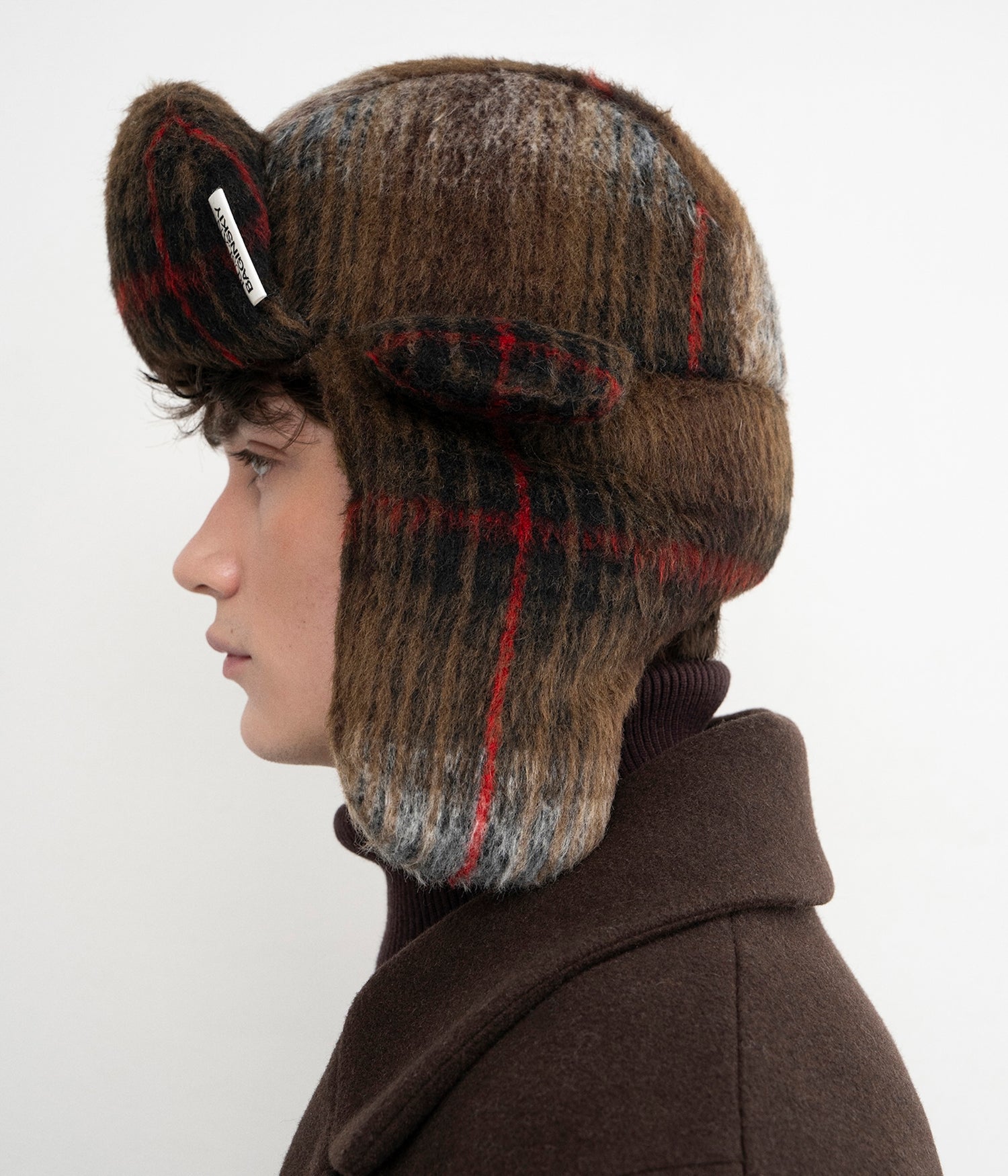 Photo, Faux fur, Checked Aviator Hat