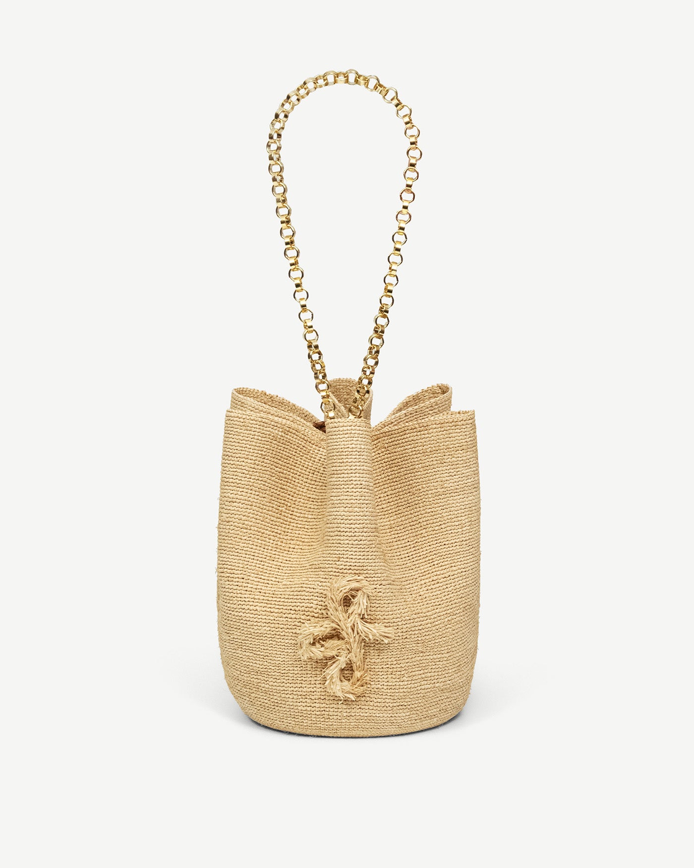 Bestsellers, Ruslan Baginskiy HatBag with Chain StrapRB HatBag, updated in a soft woven natural raffia, is a patented transformer accessory that easily changes shape and function. It can be worn as a hat or carried as a bag due to the gold chain.Designed for those who value multifunctionality.Handmade in Ukraine.