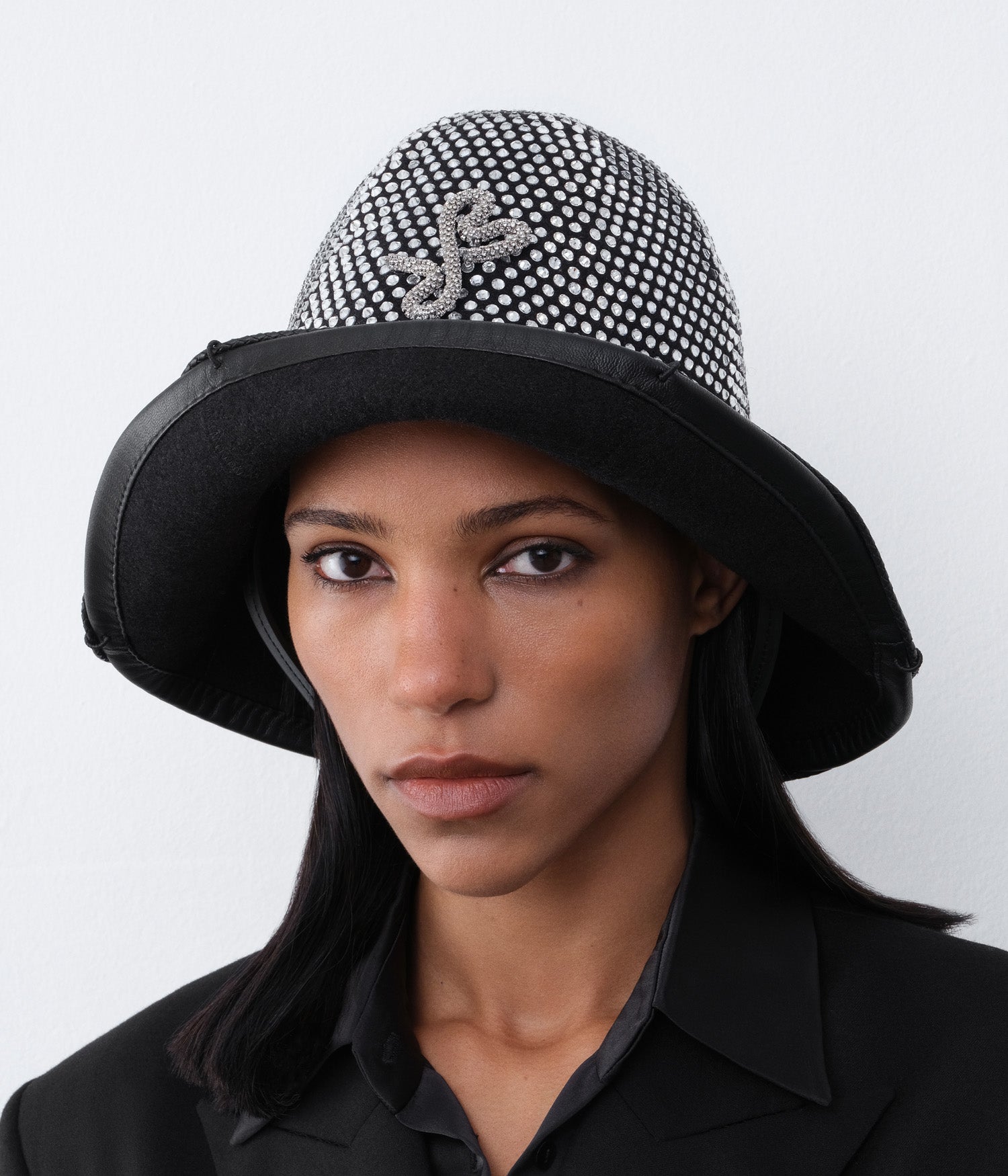 Crystal-embellished The HatBag • Ruslan Baginskiy Hats