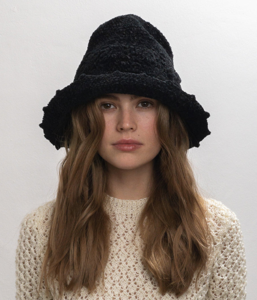 ruslan baginskiy Knitted Bucket Hat FW23-24 BCT033-P-KN-WRB-OS