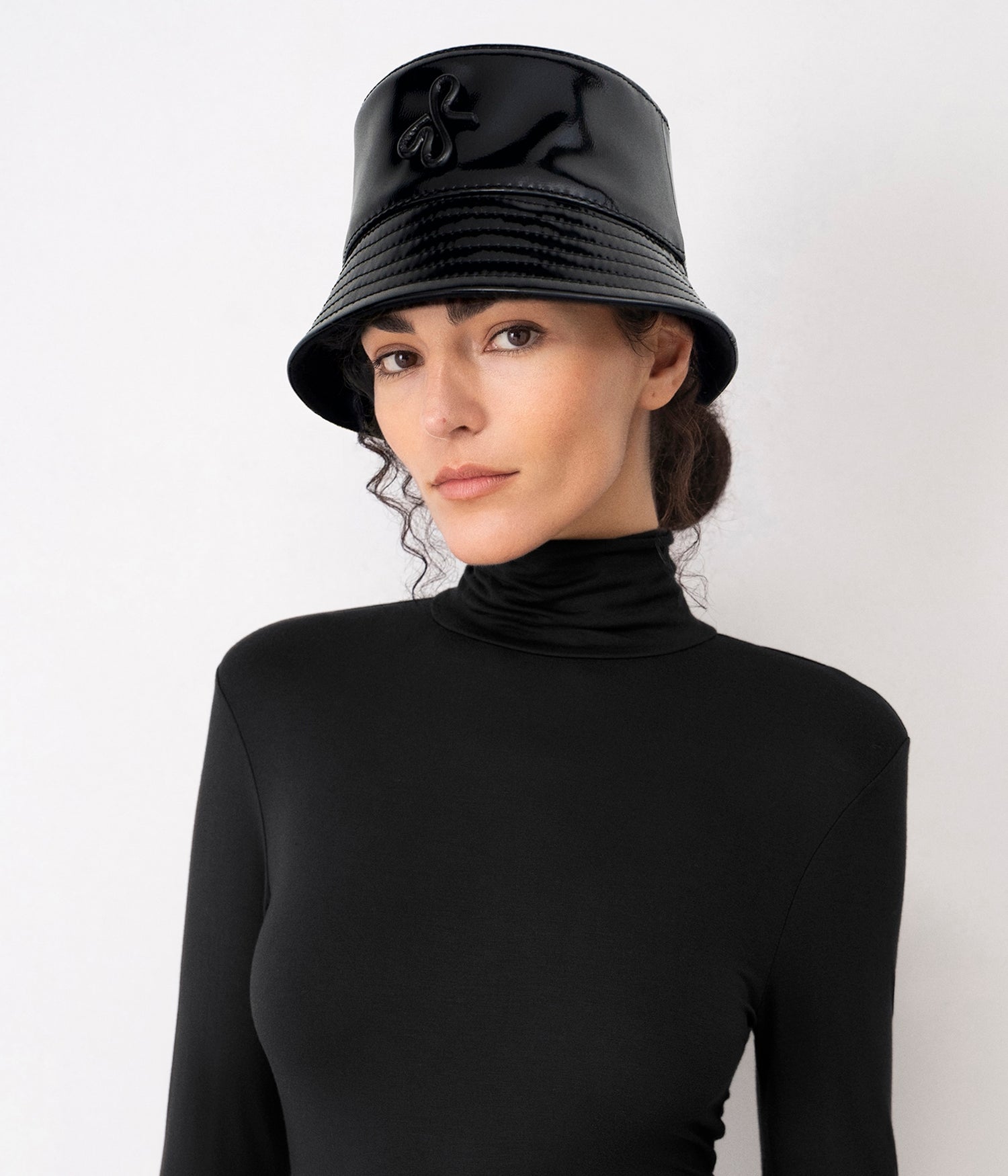 Photo, Bucket Hat, Faux-Leather Bucket Hat