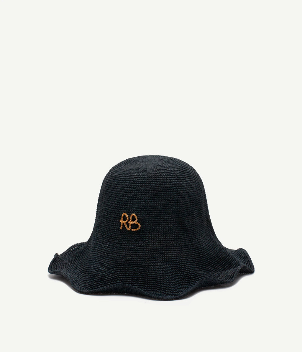 ★送料・関税込★Reinsein★Black flower bud knit bucket hat★ ☆送料・関税込☆Reinsein☆Black flower bud knit bucket hat