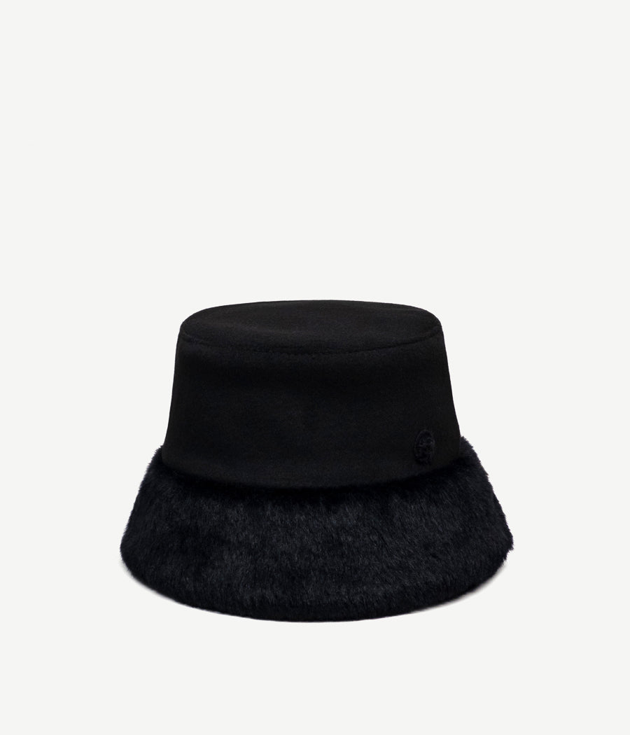 ruslan baginskiy Faux-Fur Bucket Hat FW23-24 BCT033-W-P-FF-RWRB-XXS
