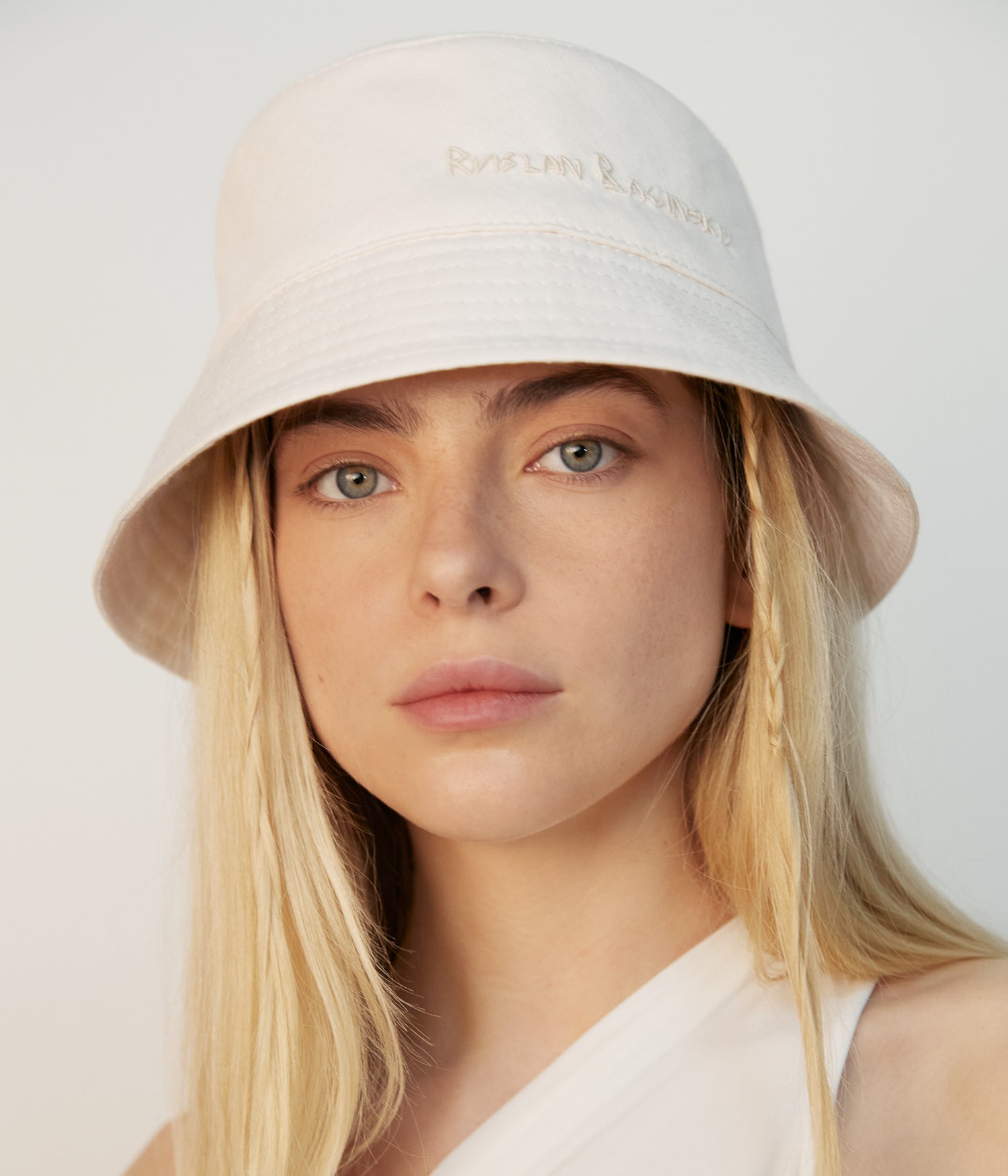 Monogram-Embellished Knitted Bucket Hat • Ruslan Baginskiy Hats 