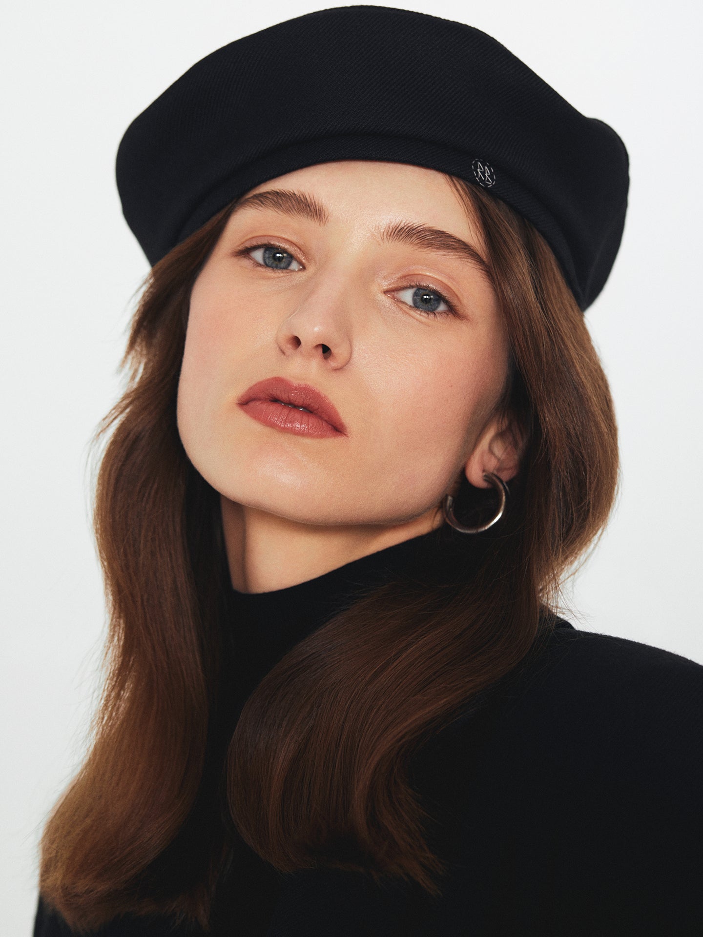 Photo, Берет / Sailor Hat, Monogram-embroidered Wool-blend Beret