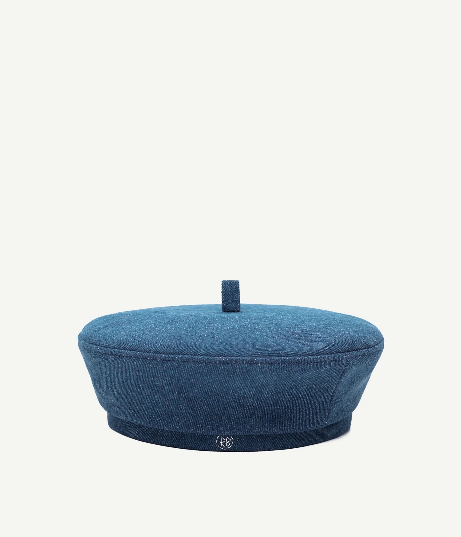 Logo-embroidered Denim Beret