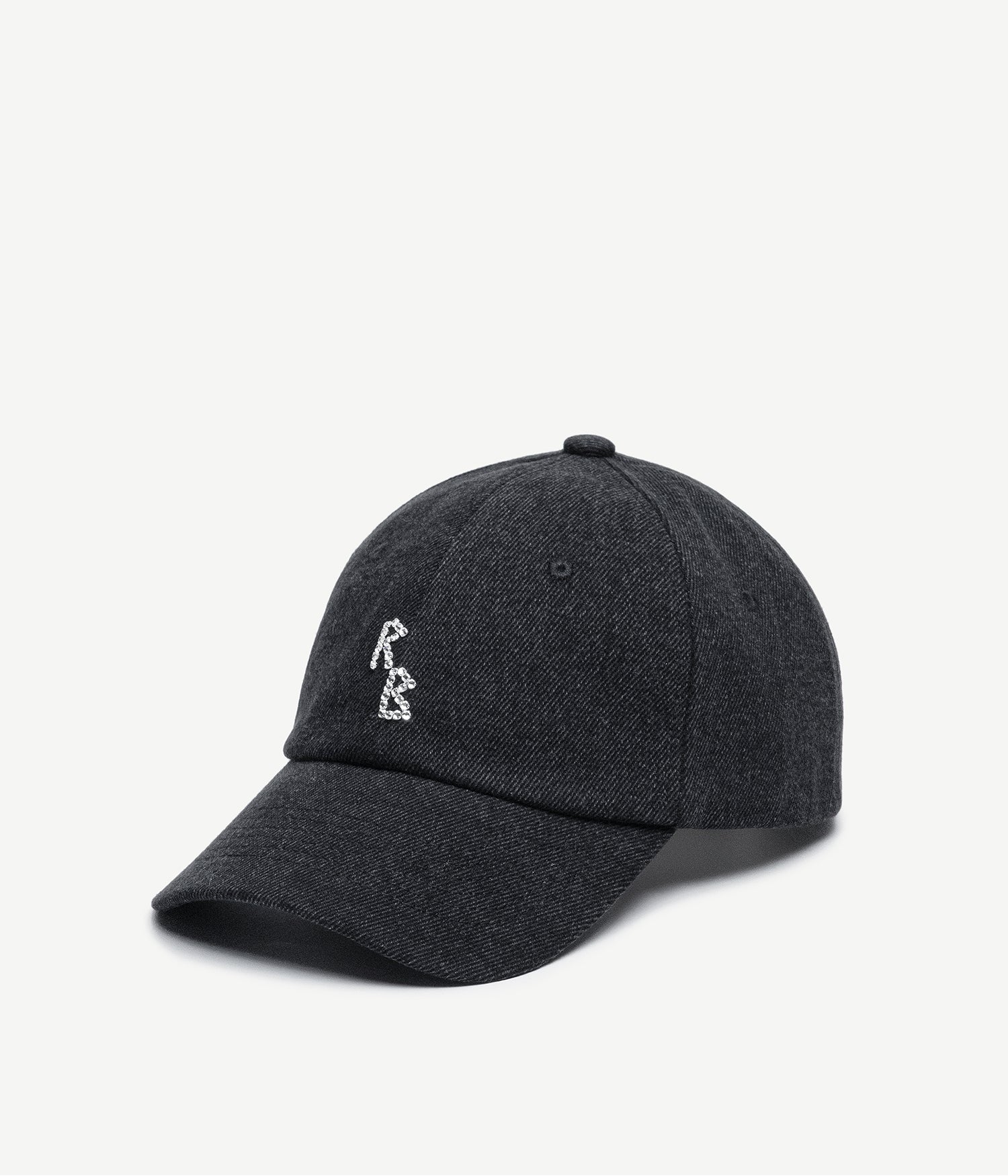 Crystal-embroidered Denim Baseball Cap