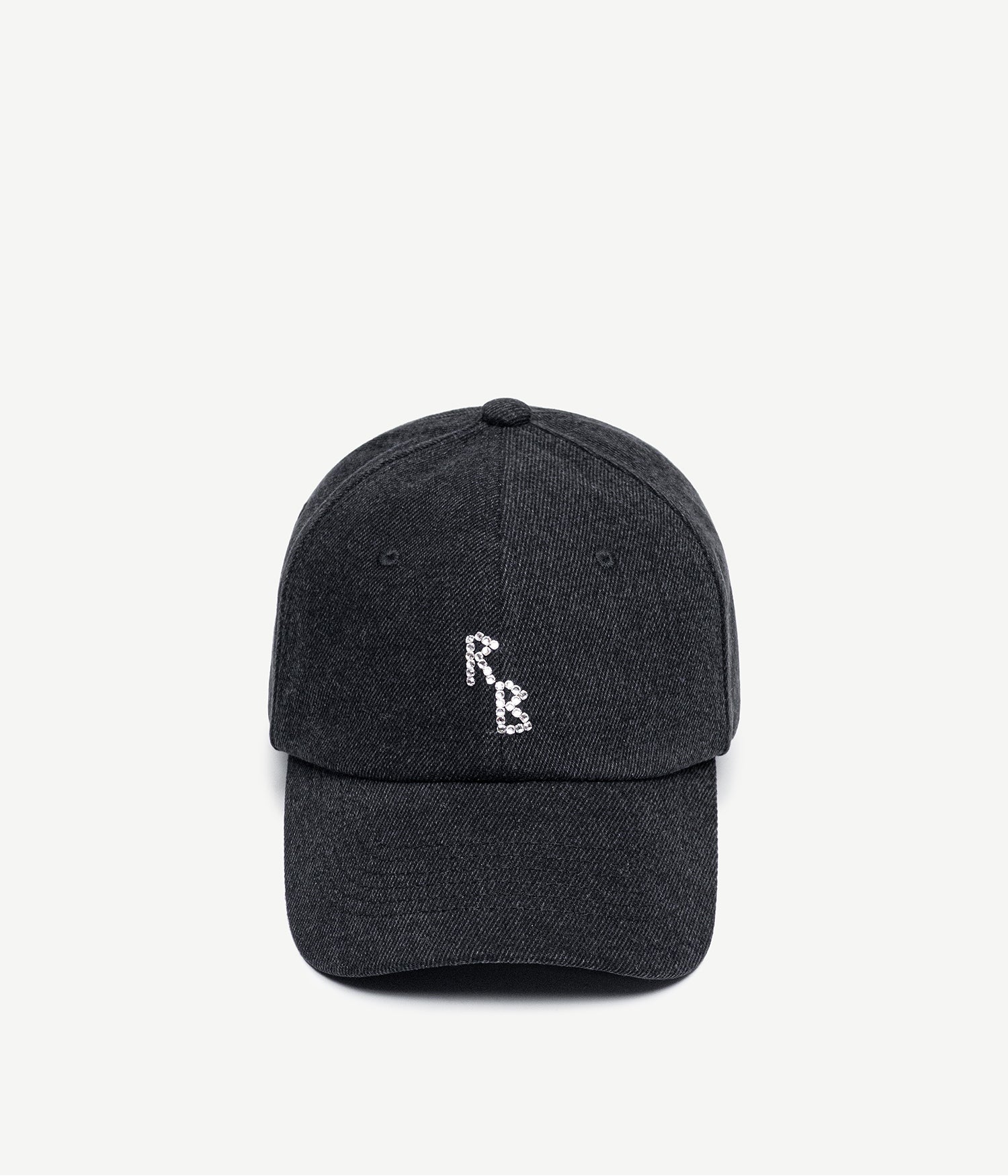 Crystal-embroidered Denim Baseball Cap