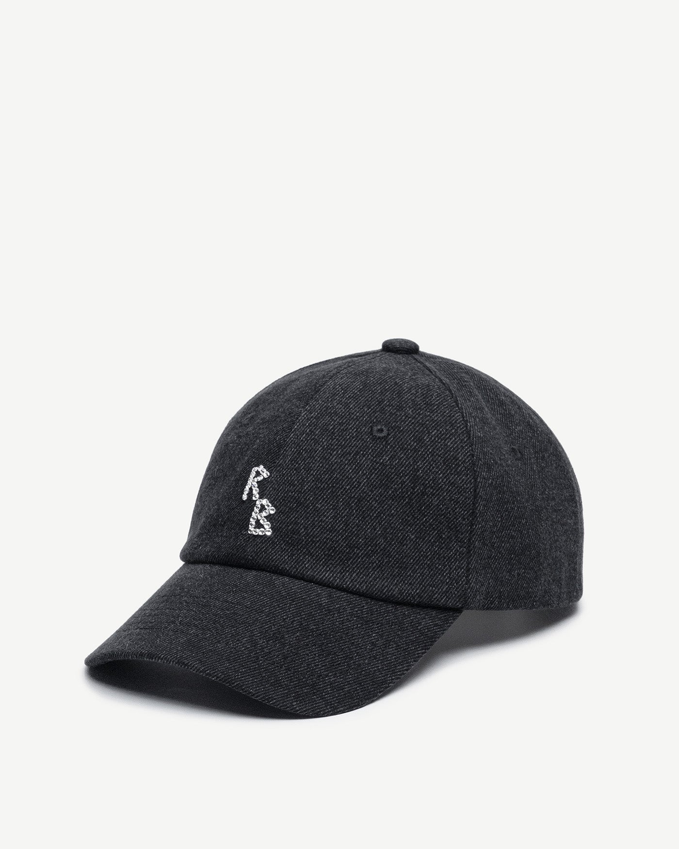 Photo, Baseball Caps, Crystal-embroidered Denim Baseball Cap
