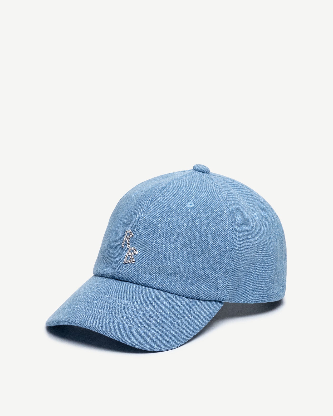 Baseball Caps, Crystal-embroidered Denim Baseball Cap