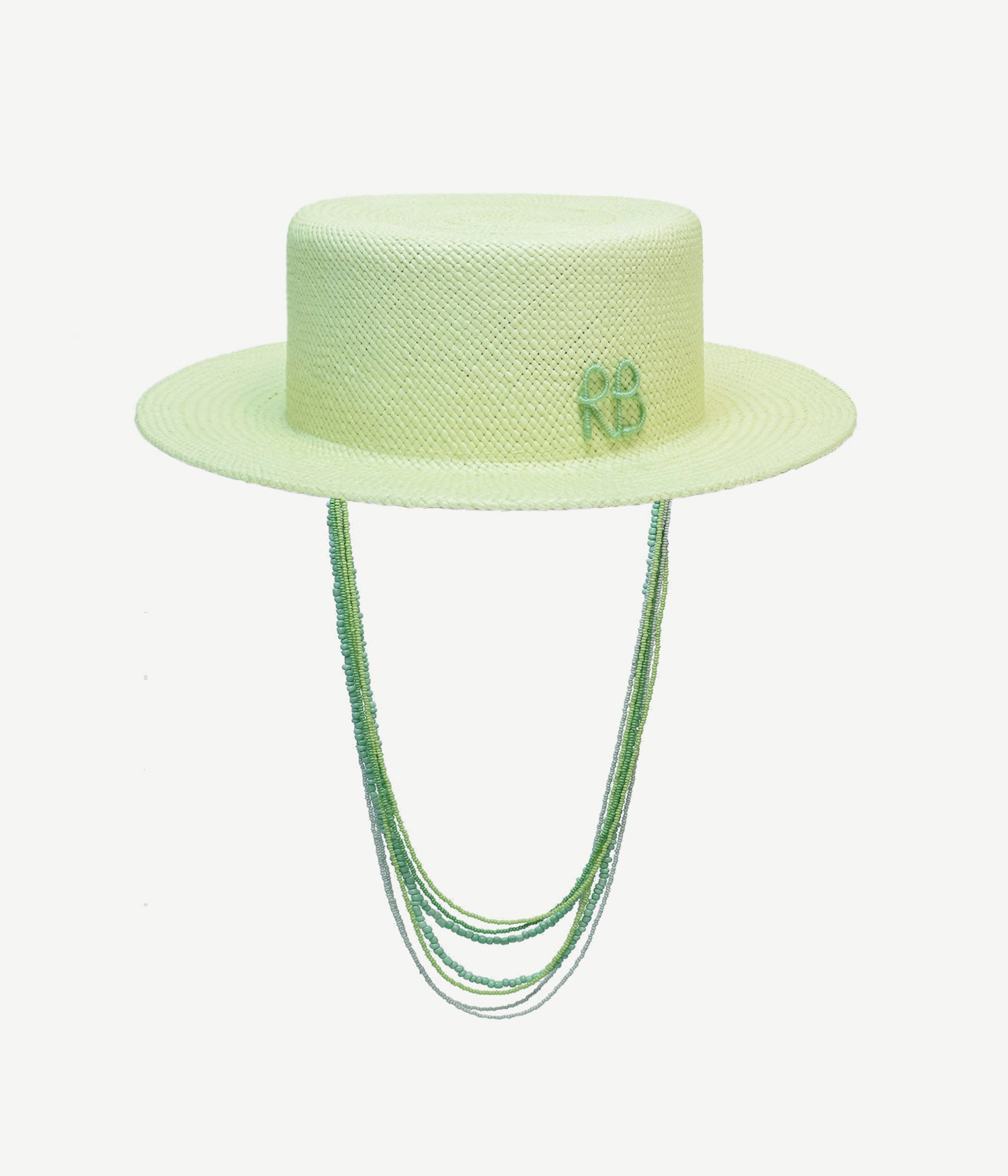 Beaded Chain Boater Hat