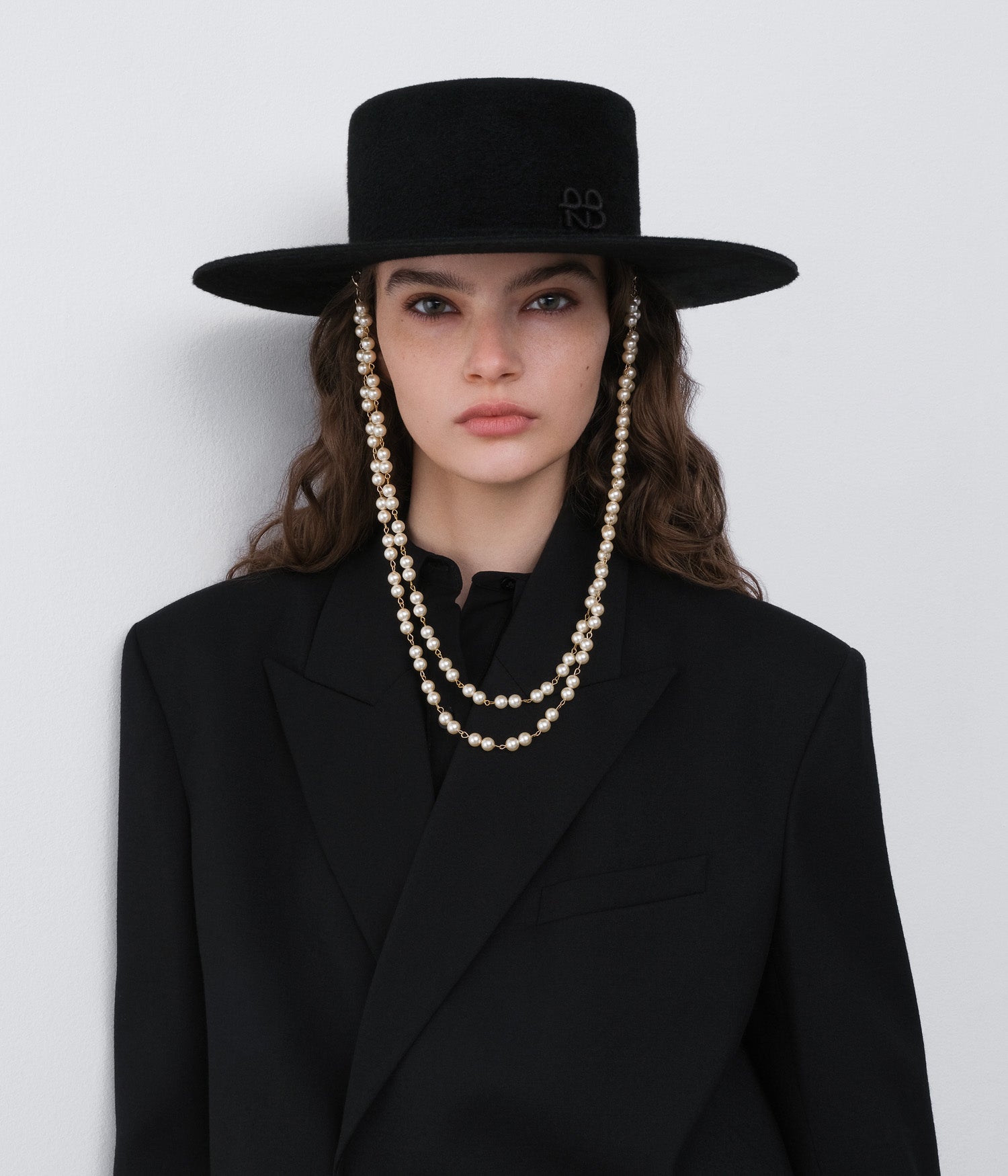Double Chain Strap Canotier Hat • Ruslan Baginskiy Hats