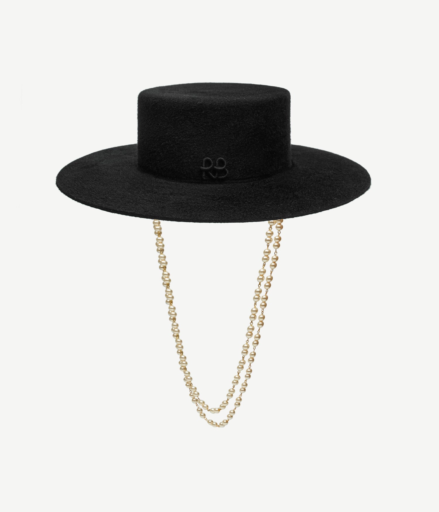 Double Chain Strap Canotier Hat