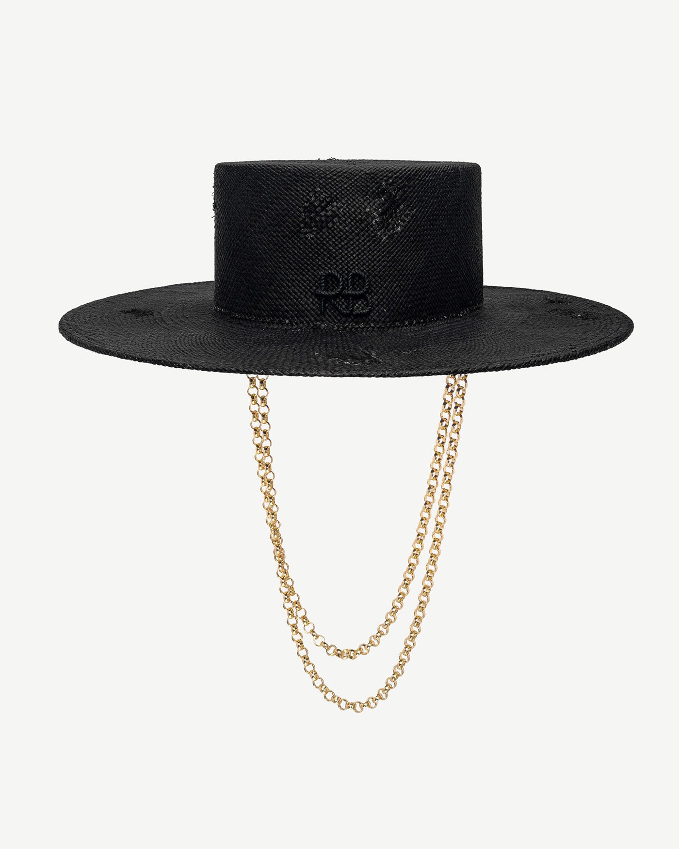 Photo, Canotier Hat, Double Chain Strap Canotier Hat