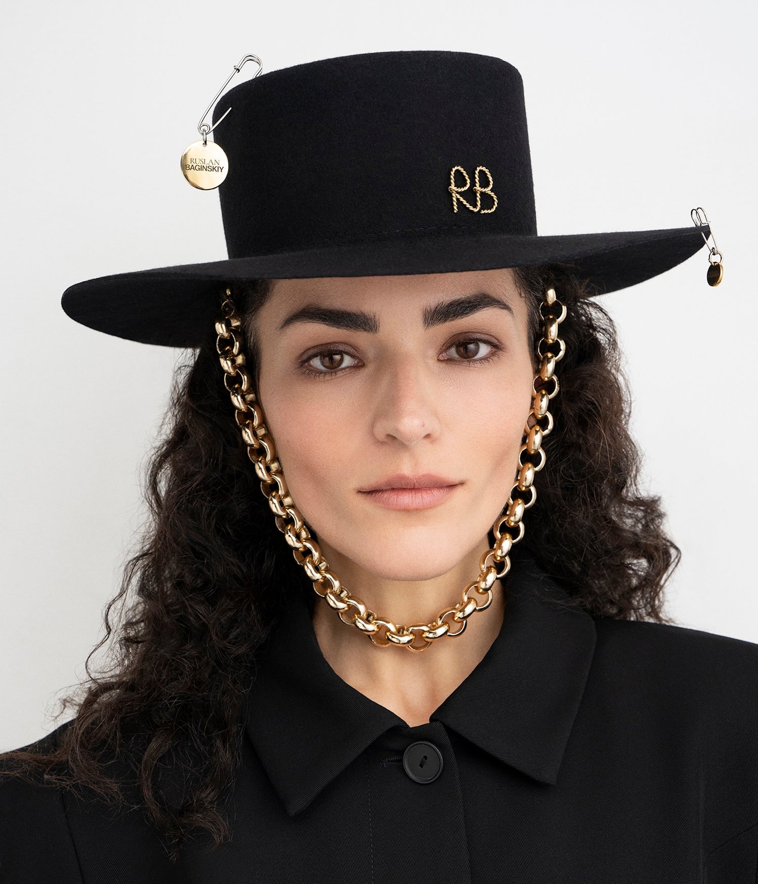 Photo, Canotier Hat, Chain Strap Canotier Hat