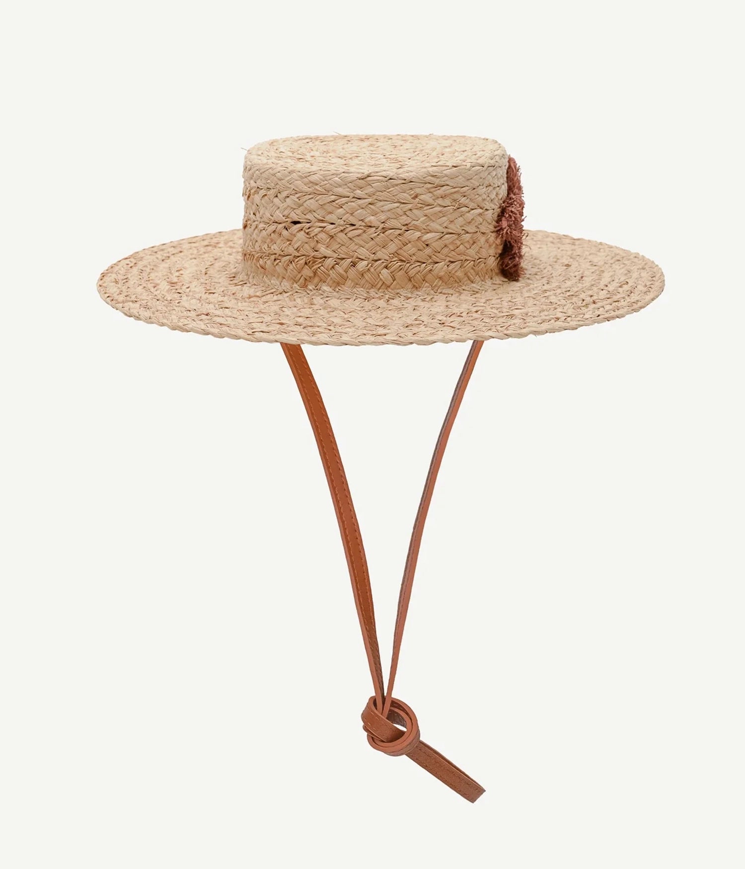 Products, Monogram-embellished Straw Boater Hat
