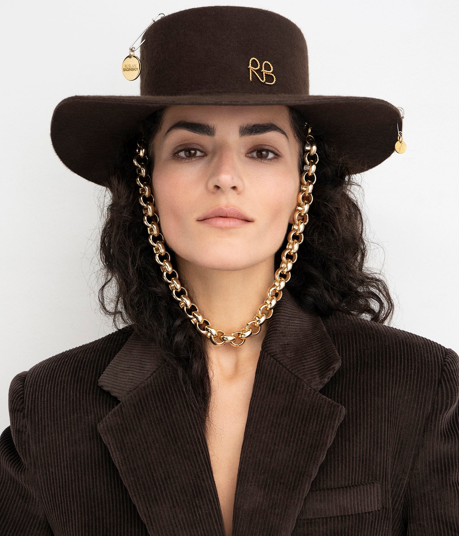 Photo, Canotier Hat, Chain Strap Canotier Hat