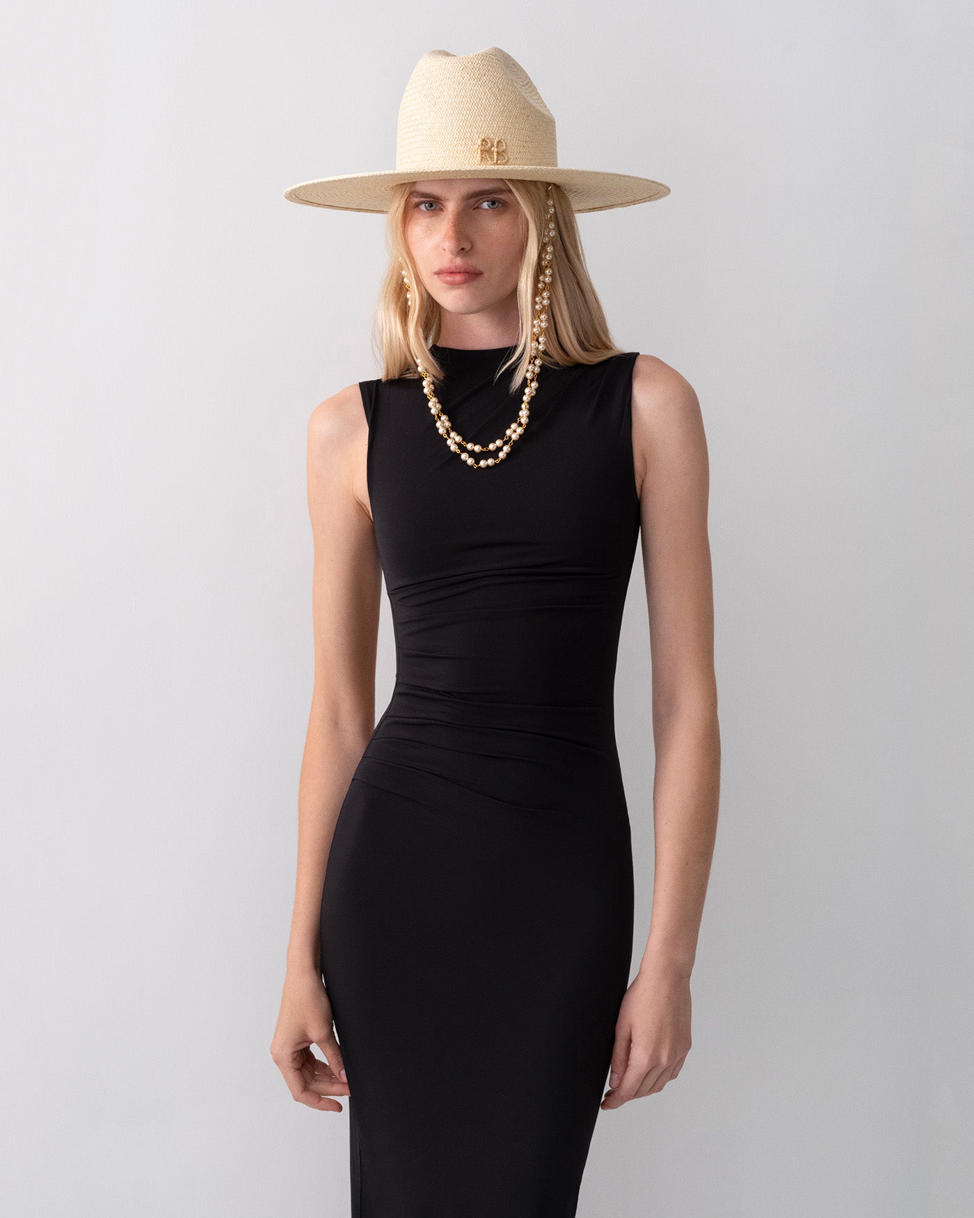 Cowboy Hat, Double Chain Strap Cowboy Hat