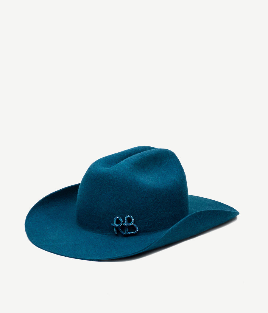 ruslan baginskiy Monogram-embellished Cowboy Hat FW23-24 CWB177-F-MDMD-XS