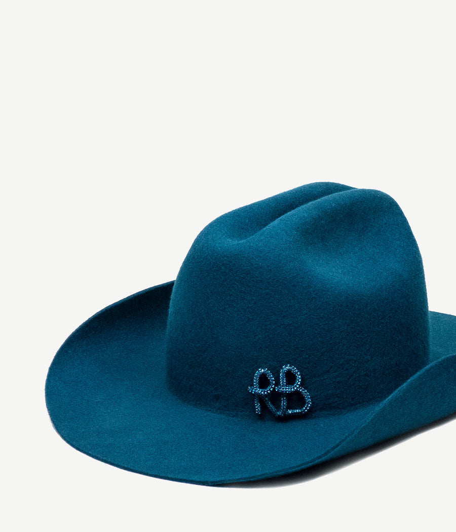 ruslan baginskiy Monogram-embellished Cowboy Hat FW23-24 CWB177-F-MDMD-XS