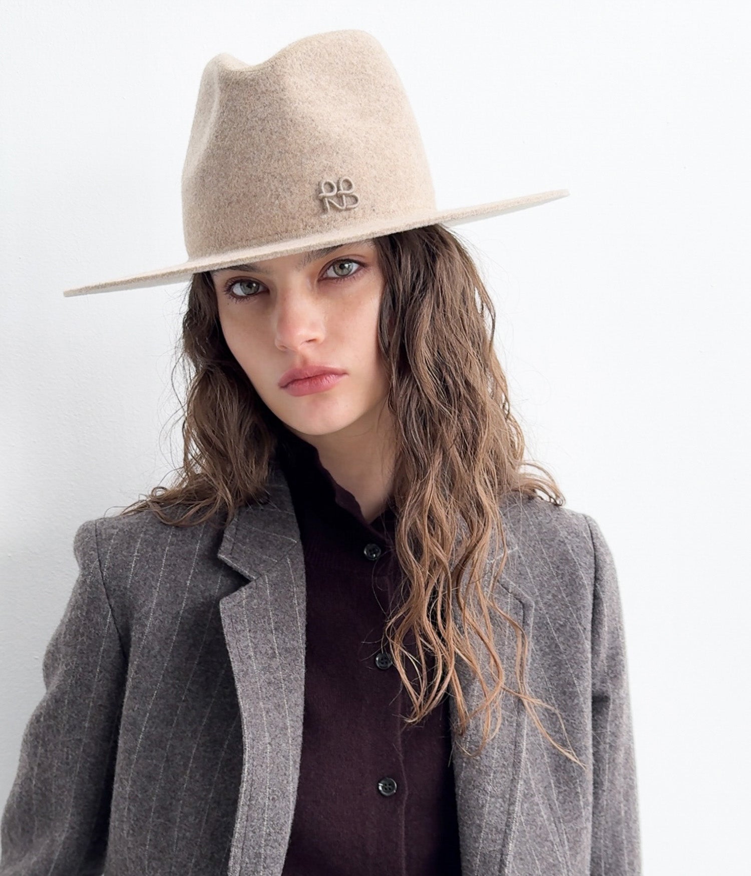 Monogram-embellished Fedora Hat