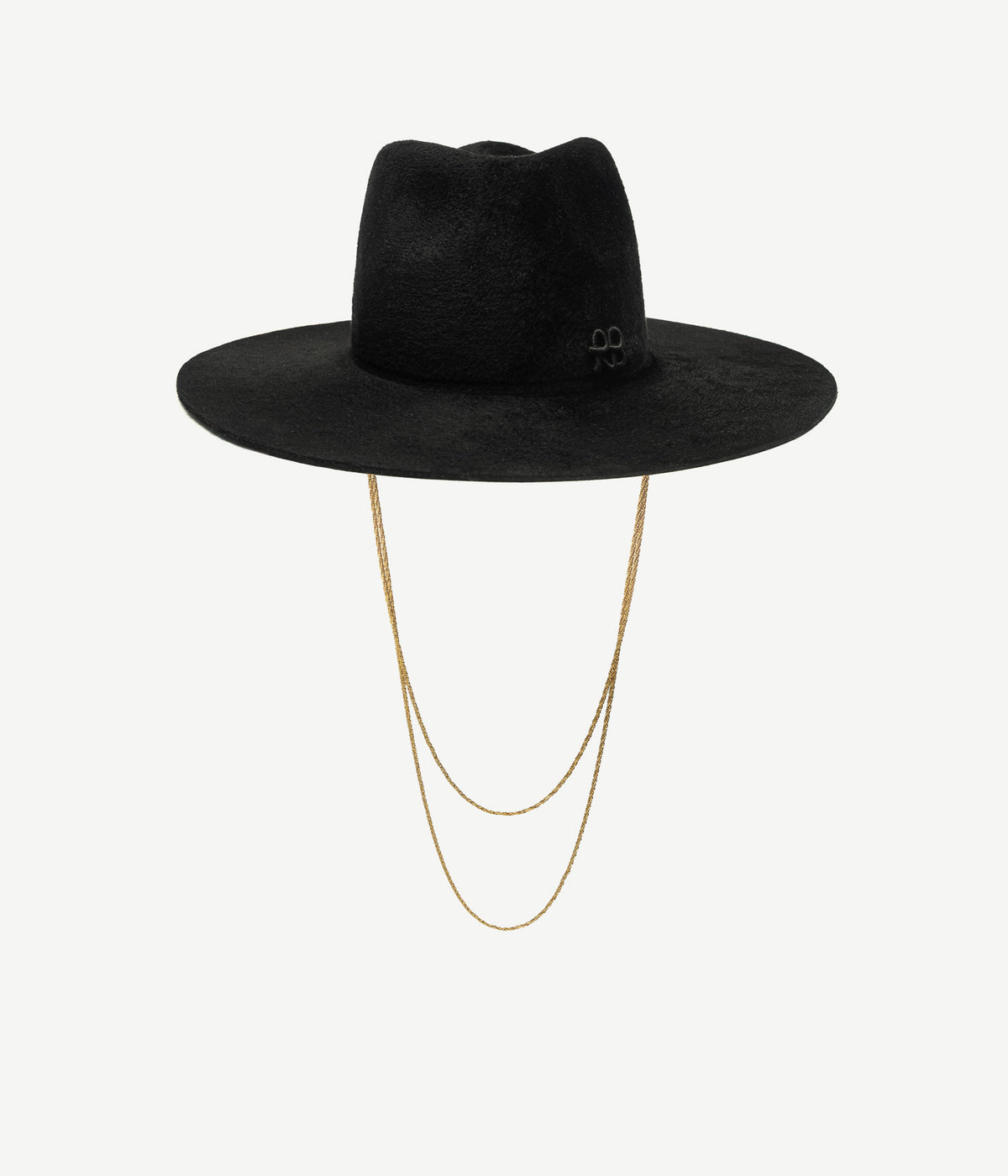 Fedora Hat, Monogram-embellished Fedora Hat. Ширина полів: 11 cm