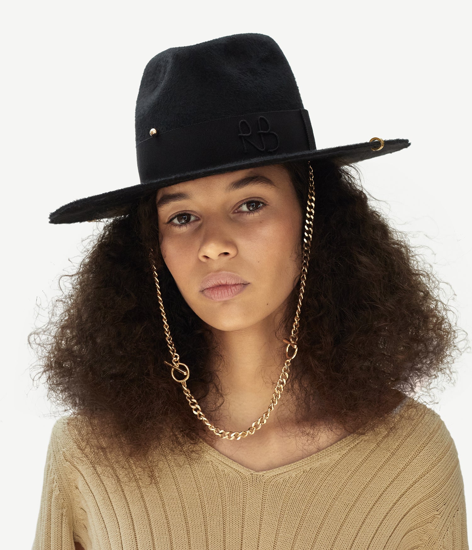 Hats, Chain Strap Fedora Hat
