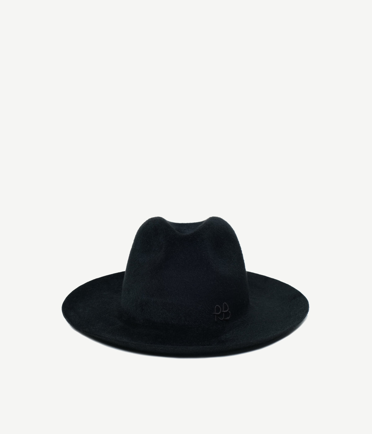 Photo, , Chain Embellished Felt Fedora Hat Black