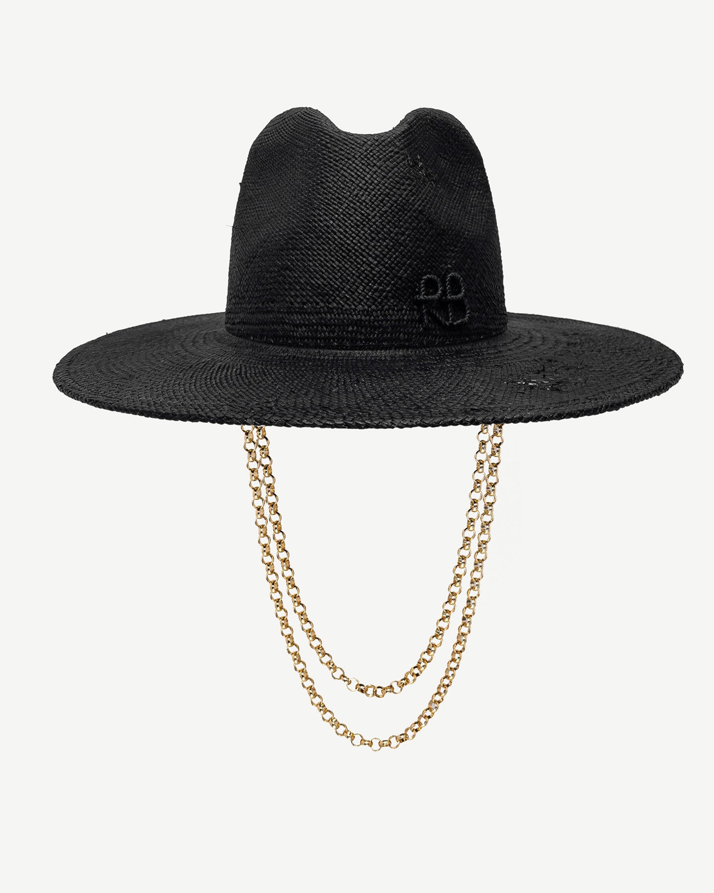 Double Chain Strap Fedora Hat
