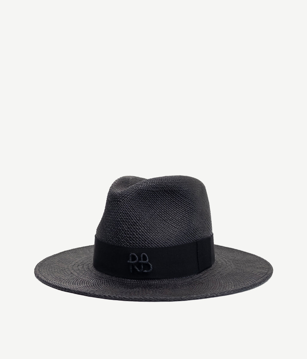 Current Season Ruslan Baginskiy Black Wool Fedora Hat, size M FDR033-F-WRB-7P.jpg?v=  main image 4