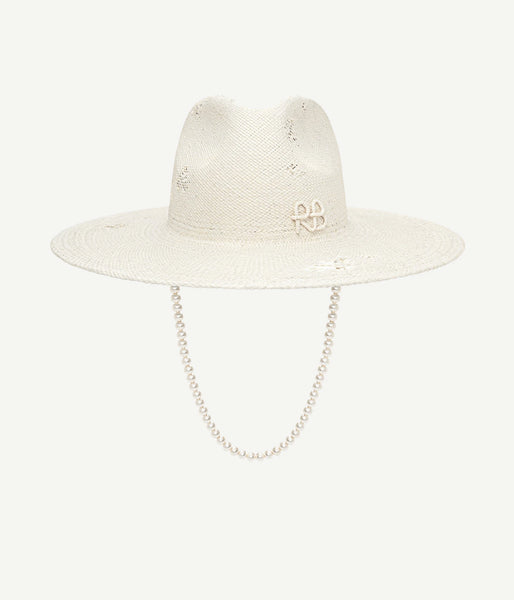 New bohemian style cream straw fedora hat embellished Handmade boho size Medium Big Wide Brim Felt Rancher Fedora Hat for Women and Men  main image 4