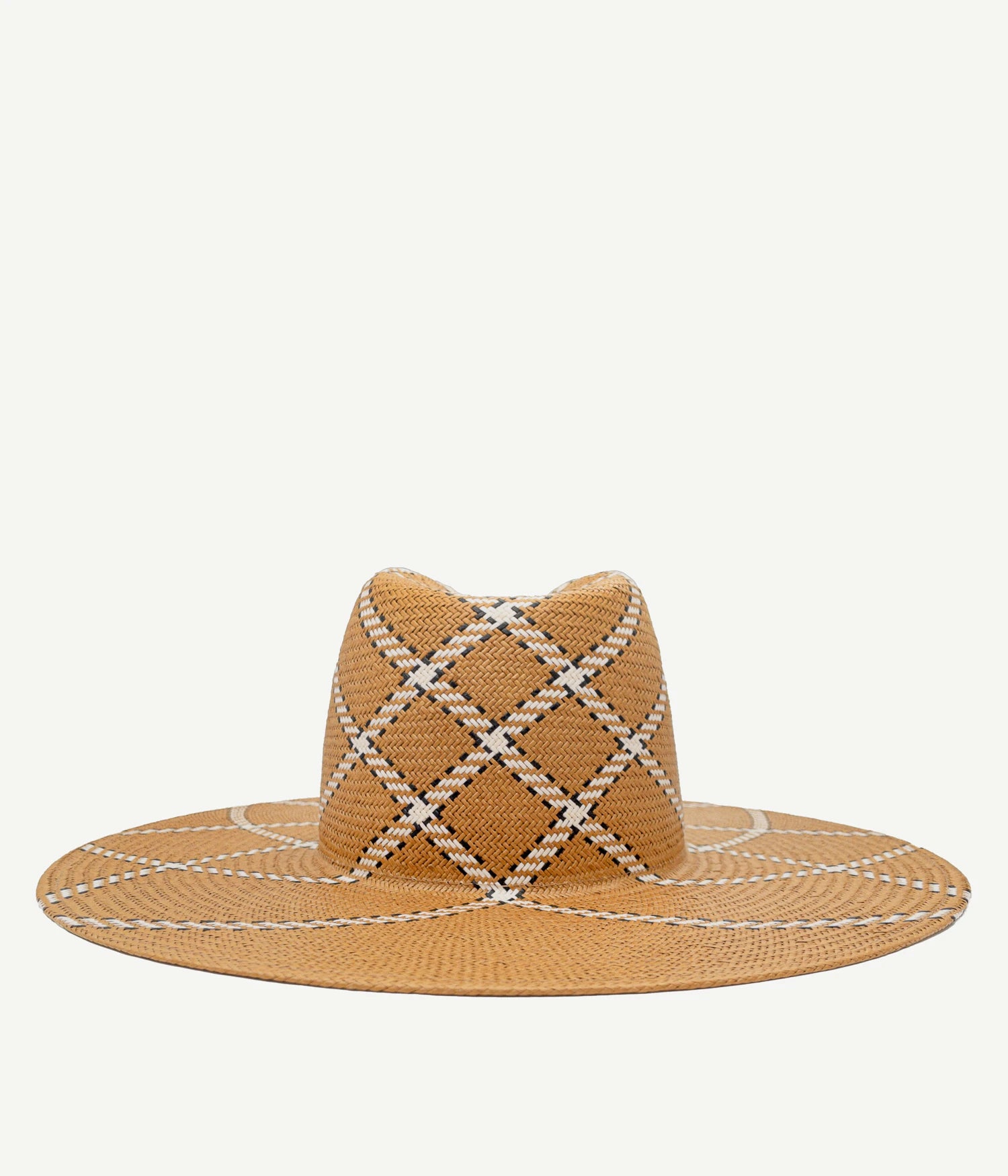 Diagonal-Stripe Fedora Hat