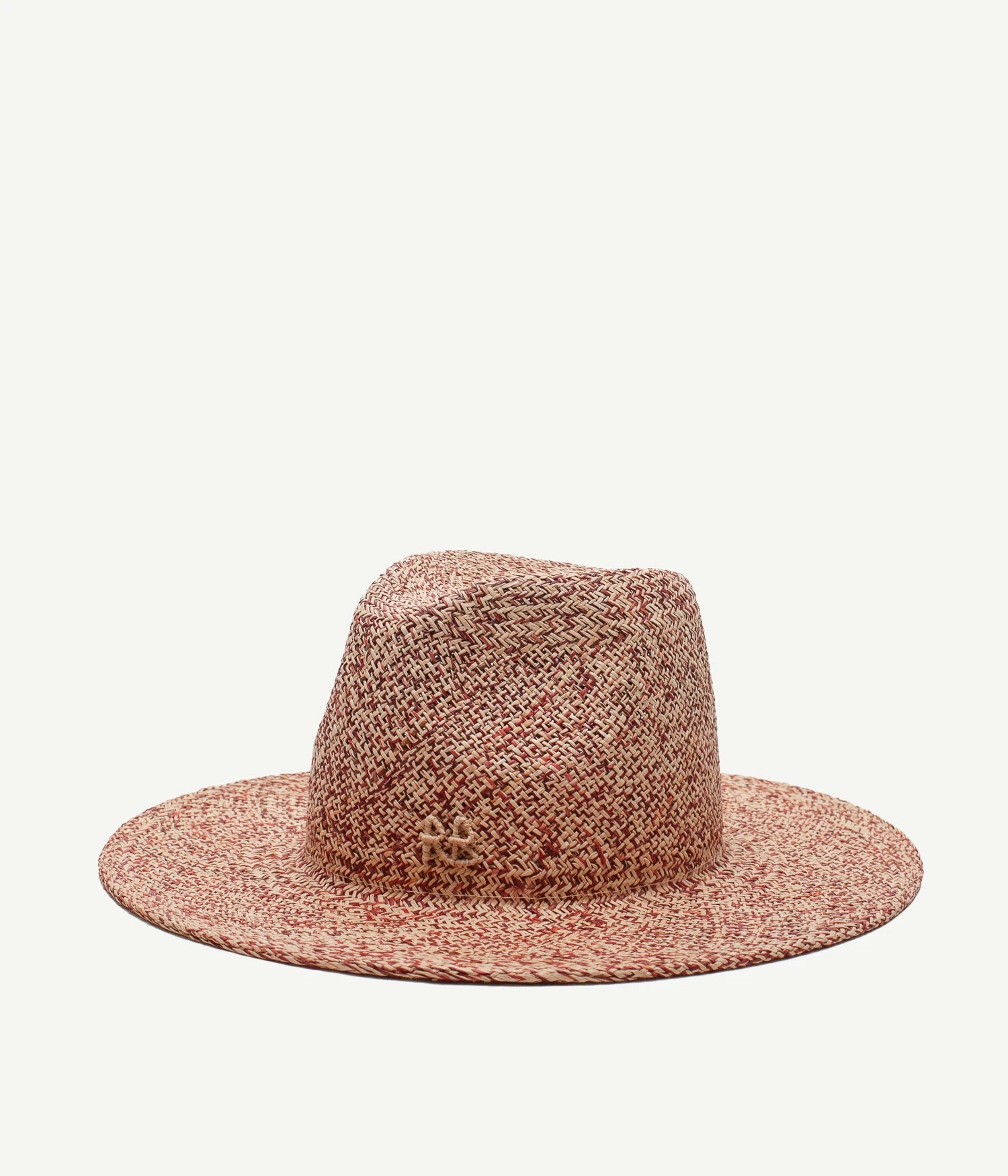Logo-embellished Straw Fedora Hat