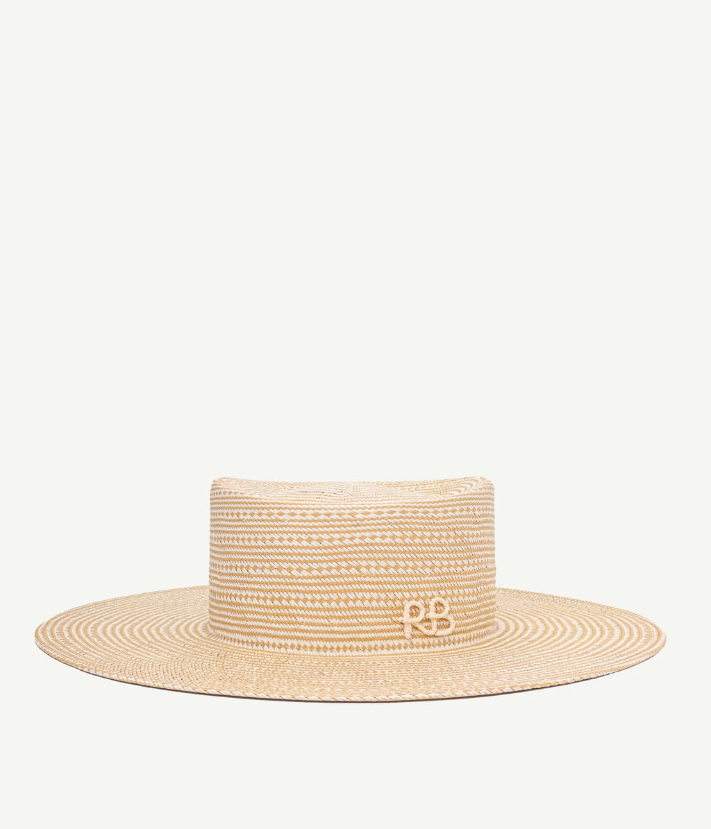 Stripe-Pattern Gambler Hat