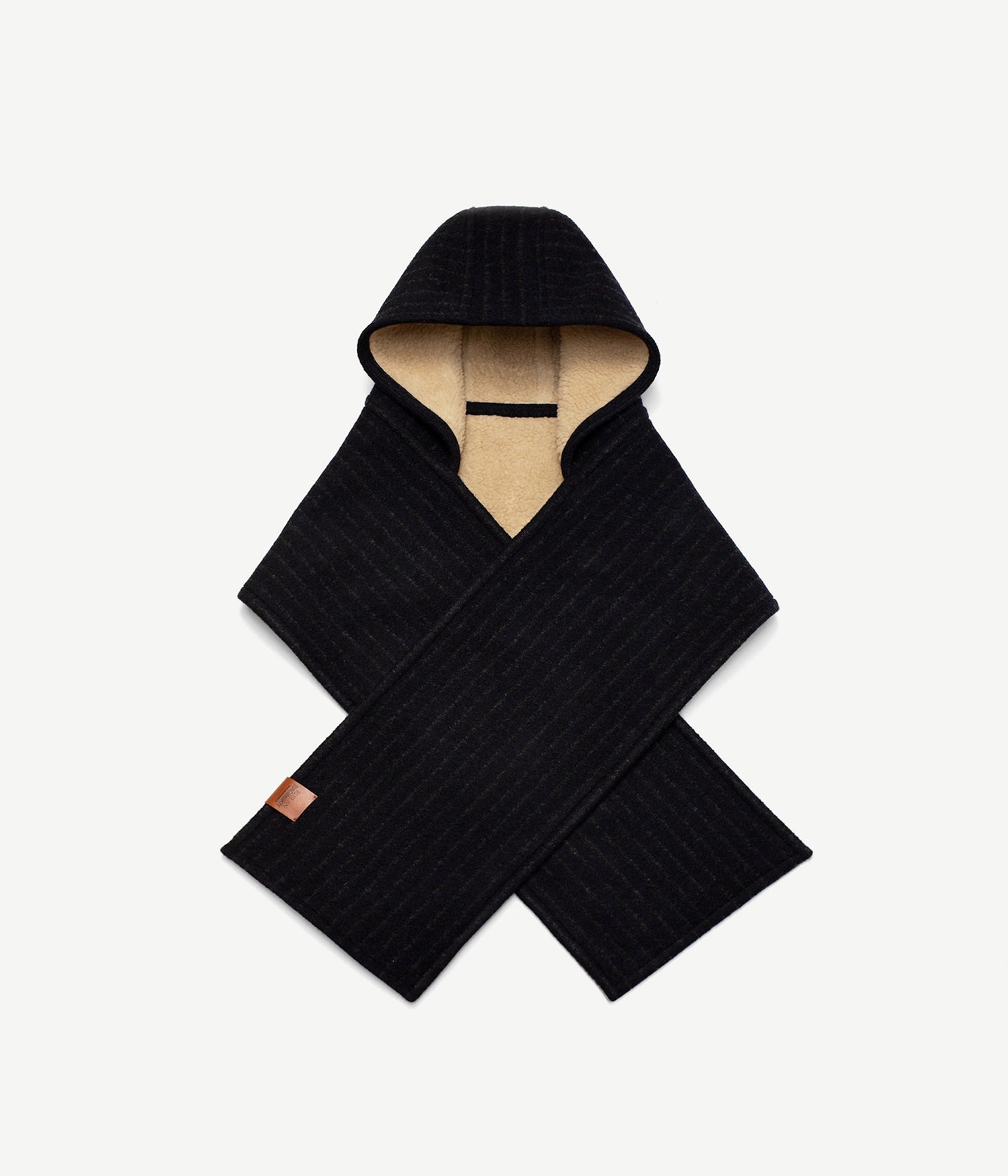 Photo, Kapelusze, Stripe-Pattern Hooded Scarf