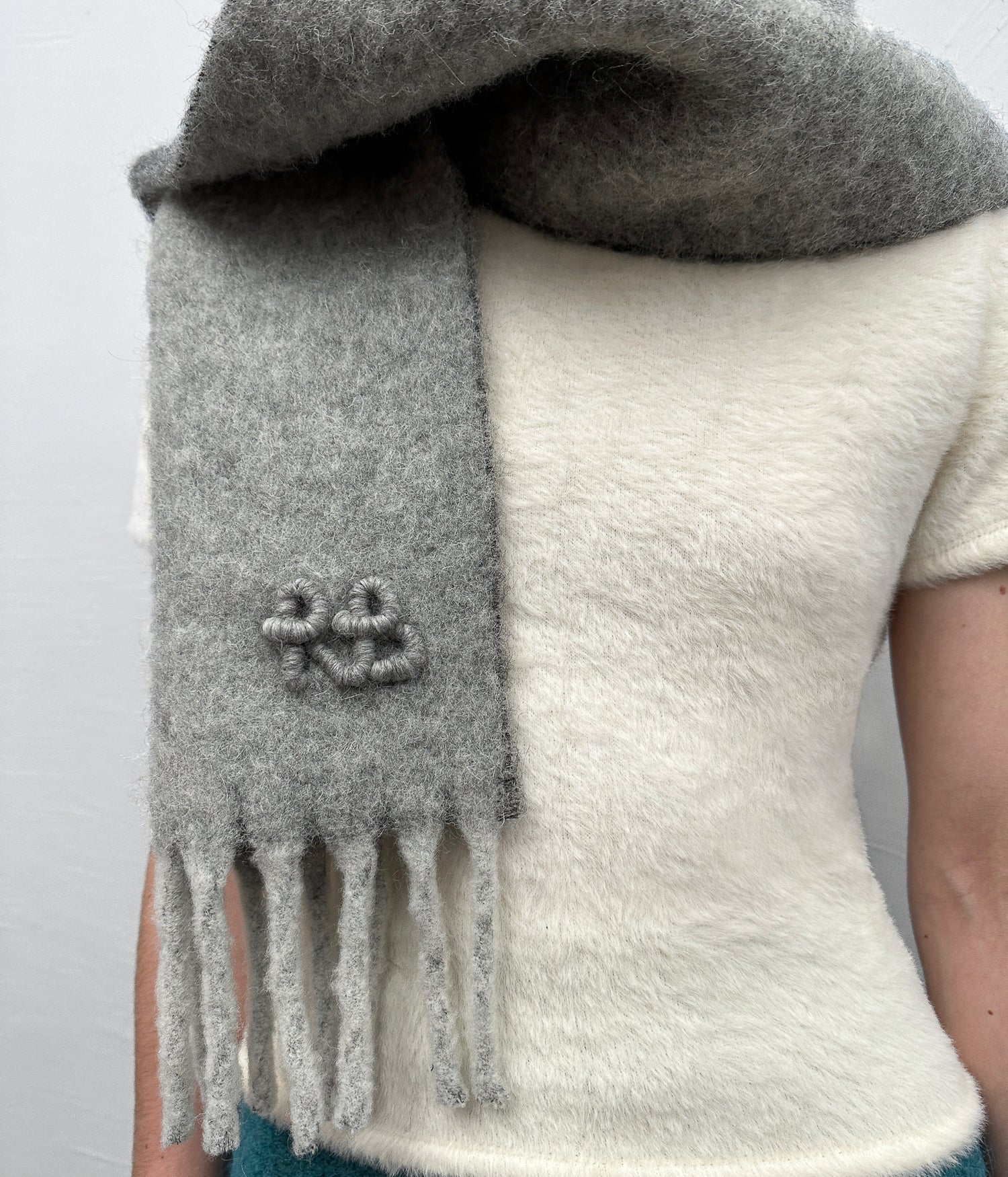All Knits, Fringed Alpaca-blend Scarf Mid
