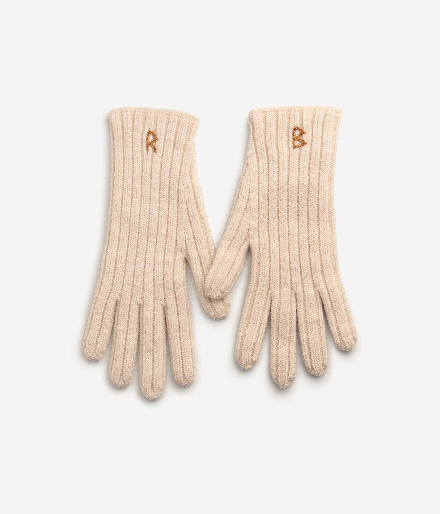 Monogram-embroidered Wool Gloves