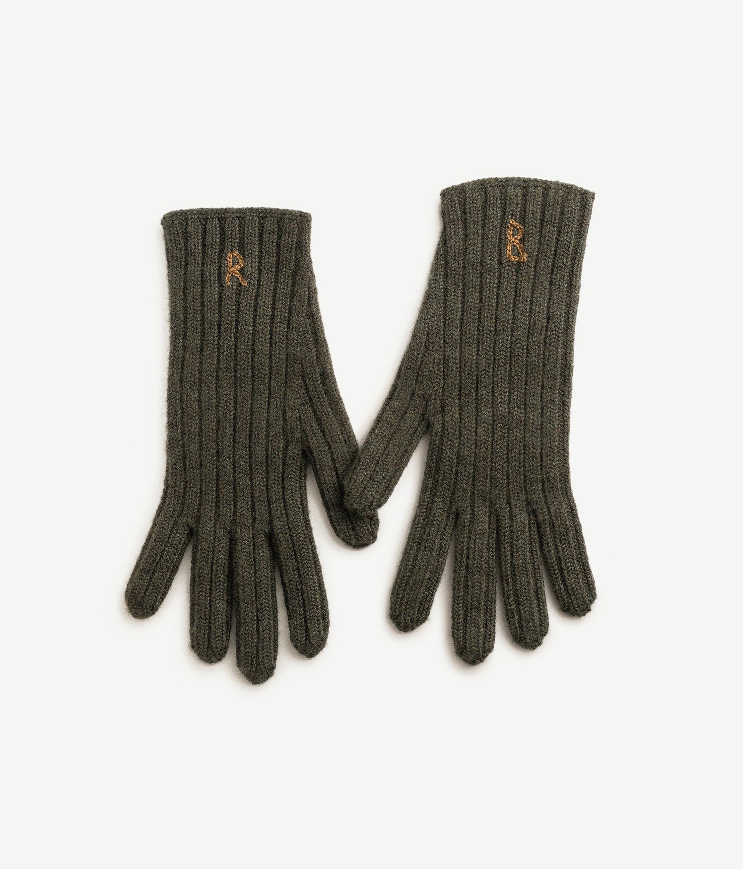 Monogram-embroidered Wool Gloves