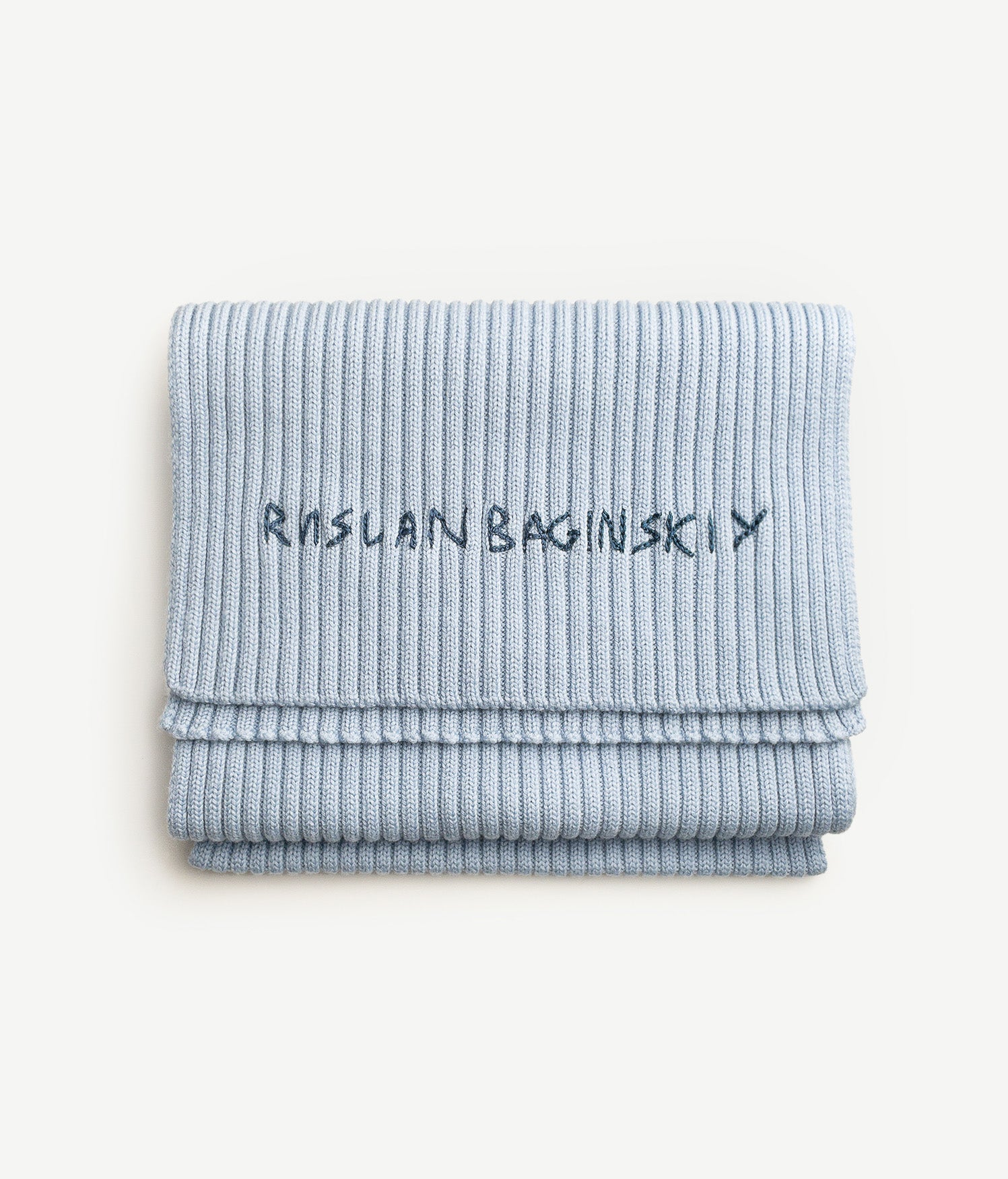 Photo, Scarf, Monogram-embroidered Wool Scarf