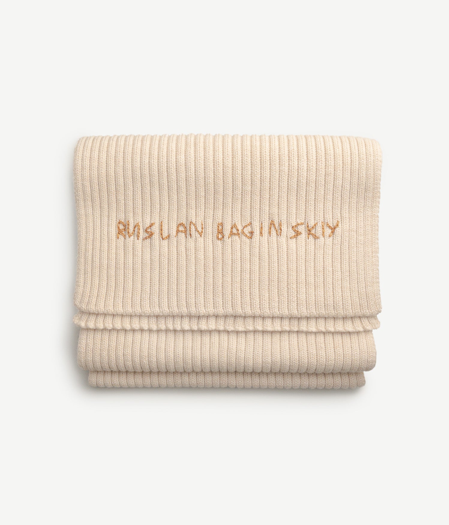 Photo, Scarf, Monogram-embroidered Wool Scarf