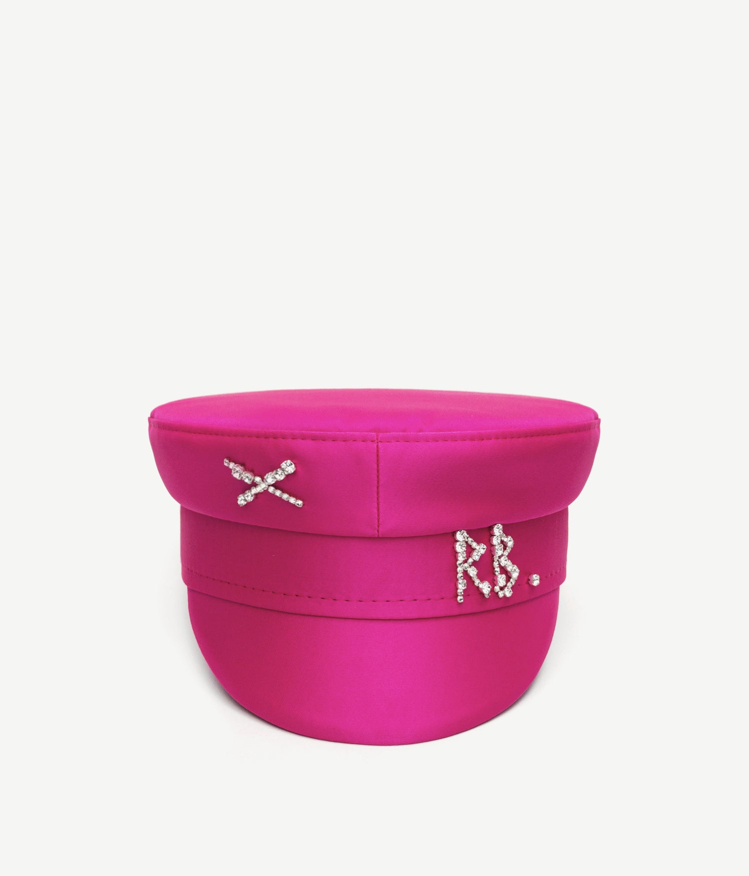 Photo, Baker Boy Cap, Crystal-embellished Satin Baker Boy Cap